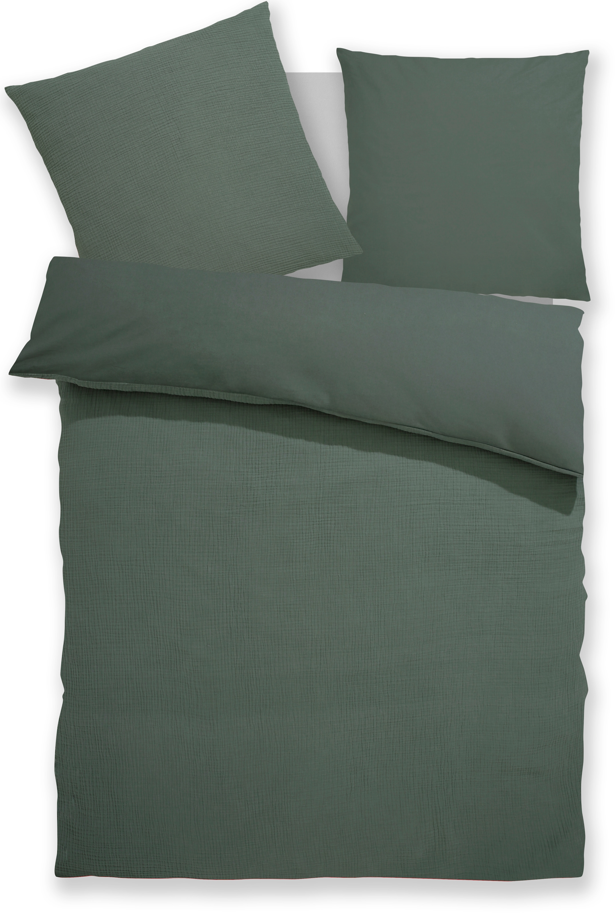 my home Wendebettwäsche »Sari3«, Bettwäsche aus 100% Baumwolle in weichem Musselin, Rückseite Renforcé
