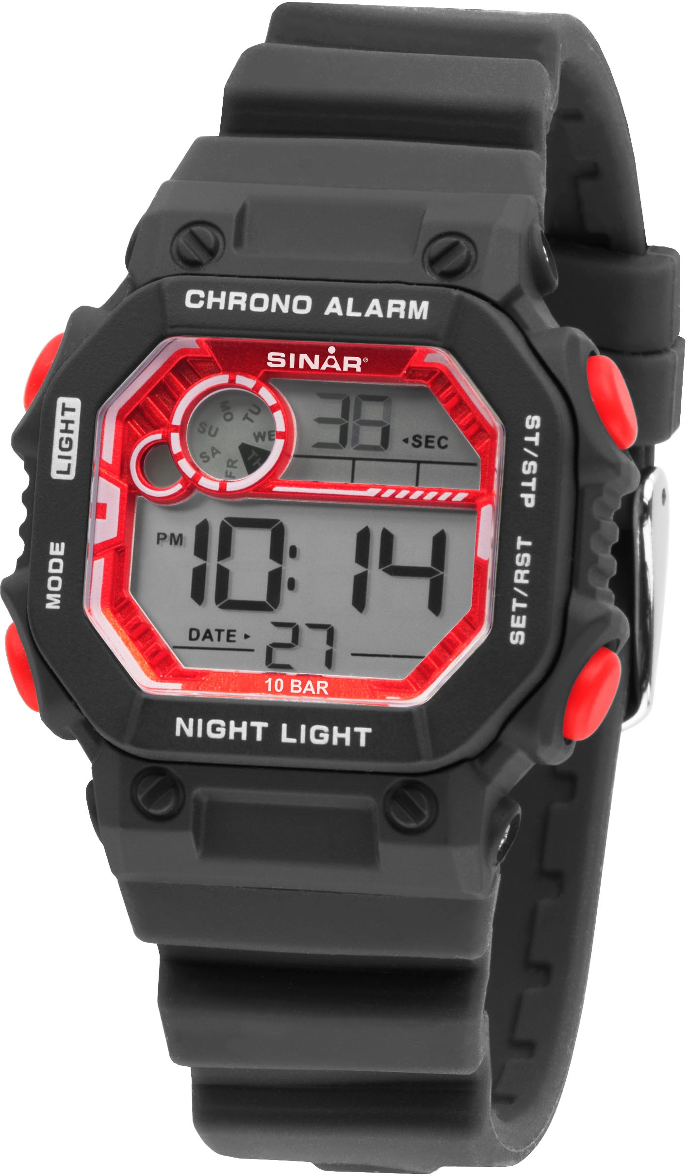 Chronograph »XE-55-1«, Armbanduhr, Quarzuhr, Herrenuhr, digital, Datum, Stoppfunktion
