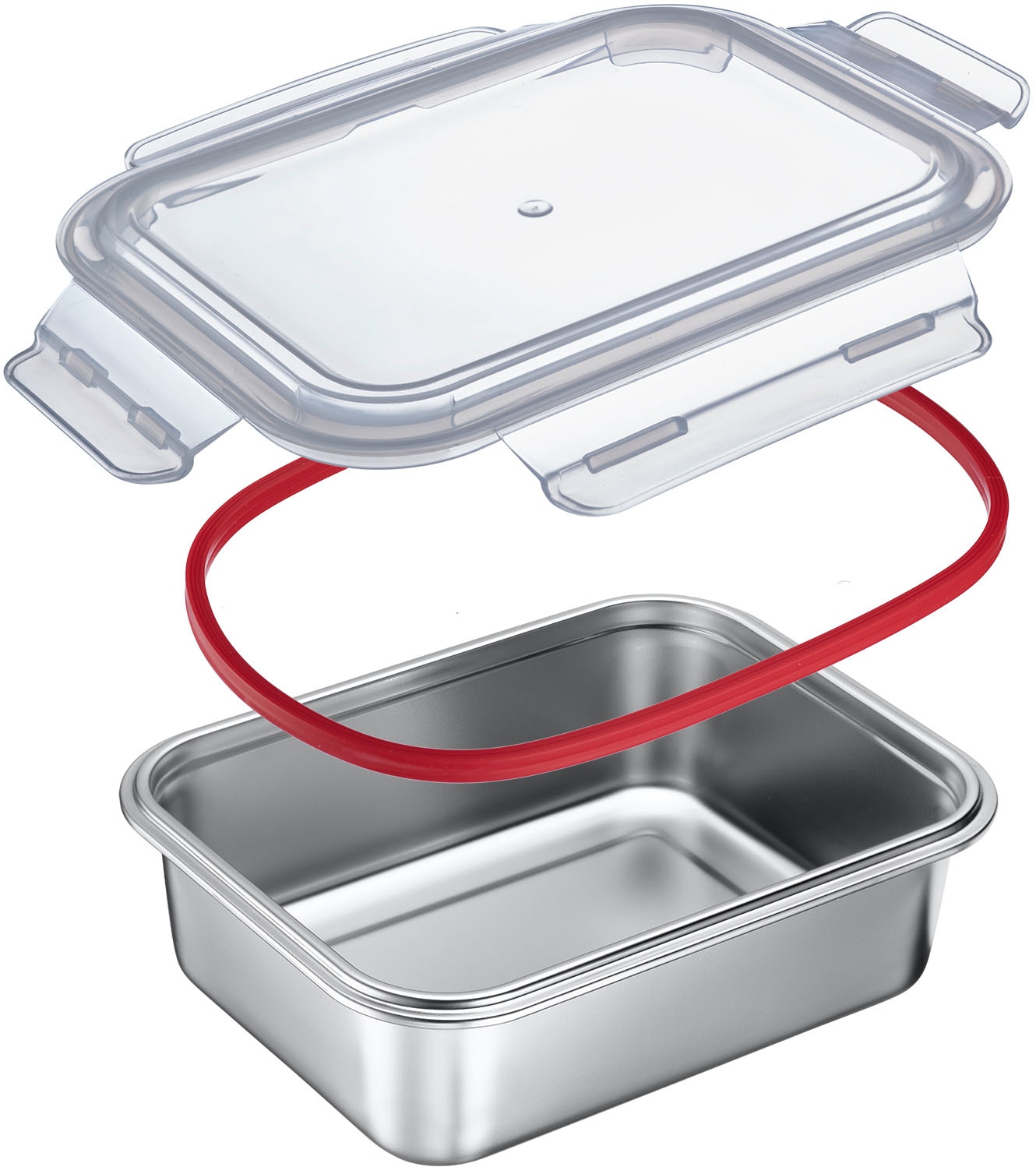 WESTMARK Lunchbox »Edelstahl Lunch Box/ Frischhaltedose, 2250 ml«, (1 tlg.), auslaufsichere Brotdose – mikrowellen- & ofenfest
