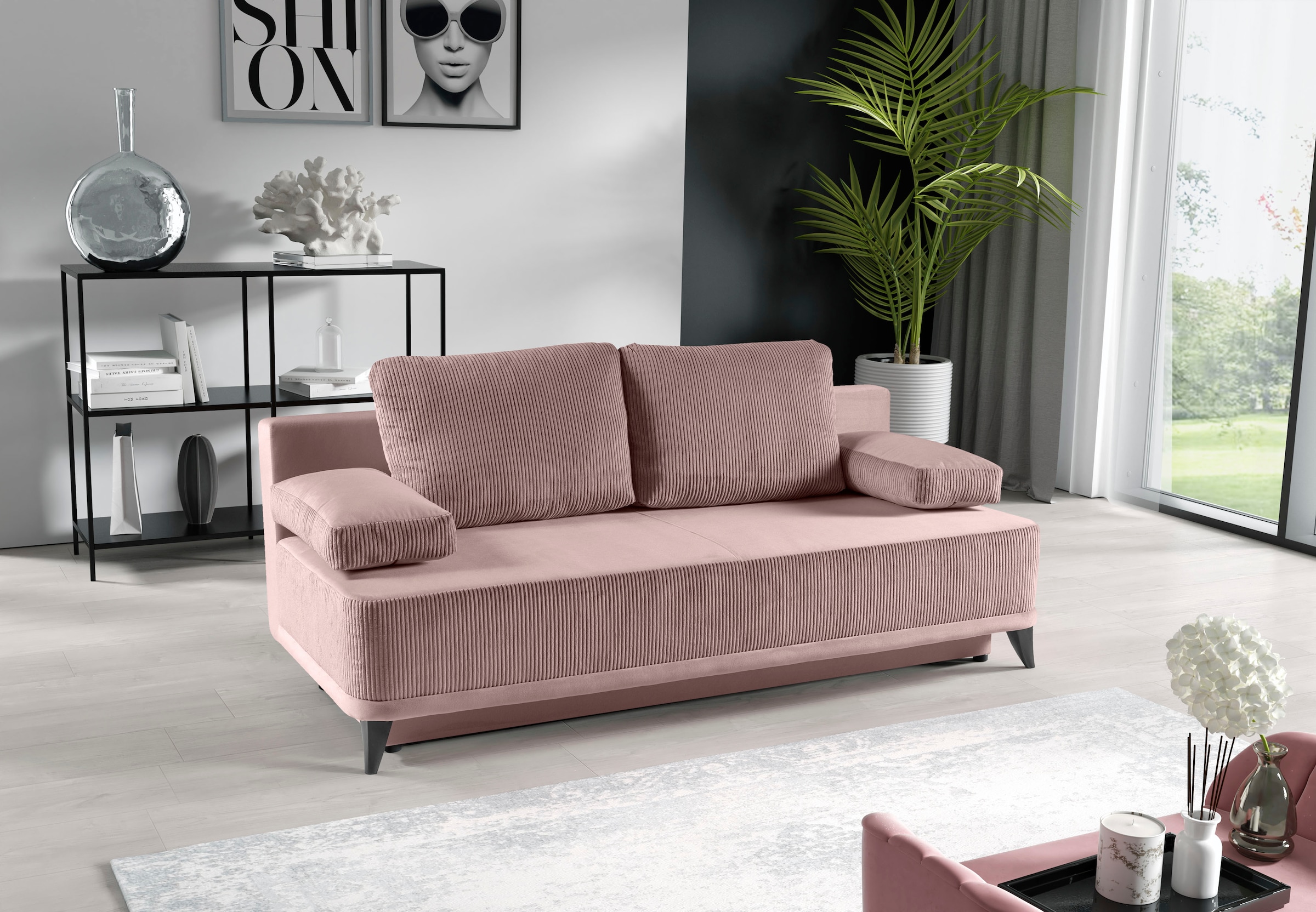 WERK2 Schlafsofa "Rosso Breite 204, Liegefläche 140/200cm. aktueller Cord M günstig online kaufen