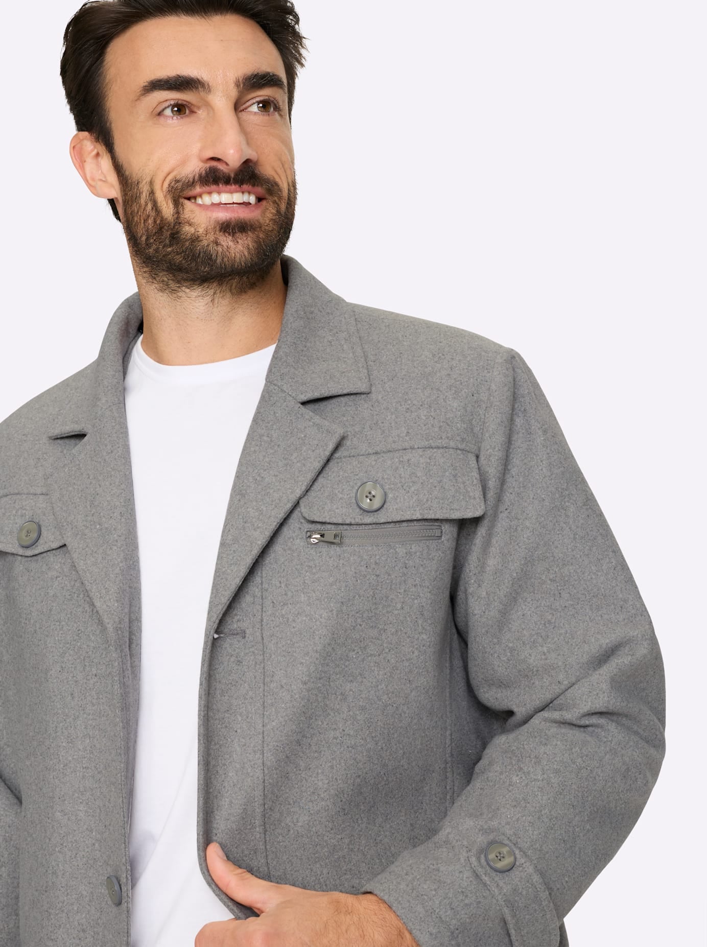 Marco Donati Langjacke ohne Kapuze