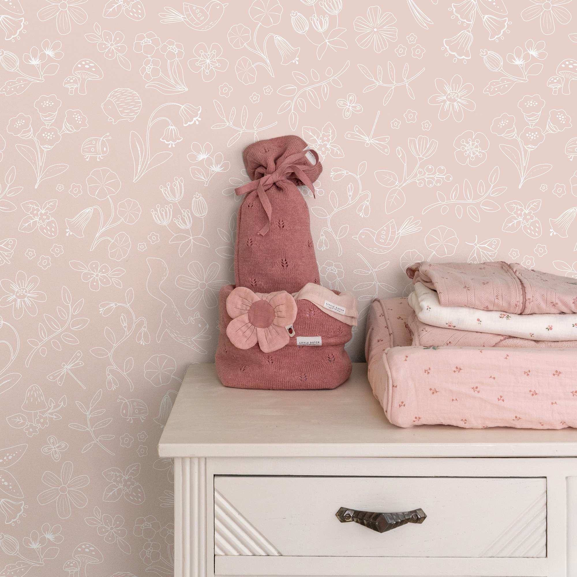 LITTLE DUTCH Vliestapete "Fairy Wonders Blossom" geblümt glatt Design Tapeten