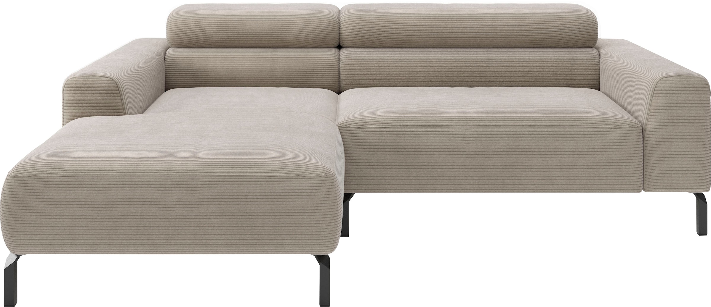 Home affaire Ecksofa "Ecksofa, L-Form, incl. Kopfteilverstellung, Breite 223 cm" wahlweise elektrische Sitztiefenverstellung