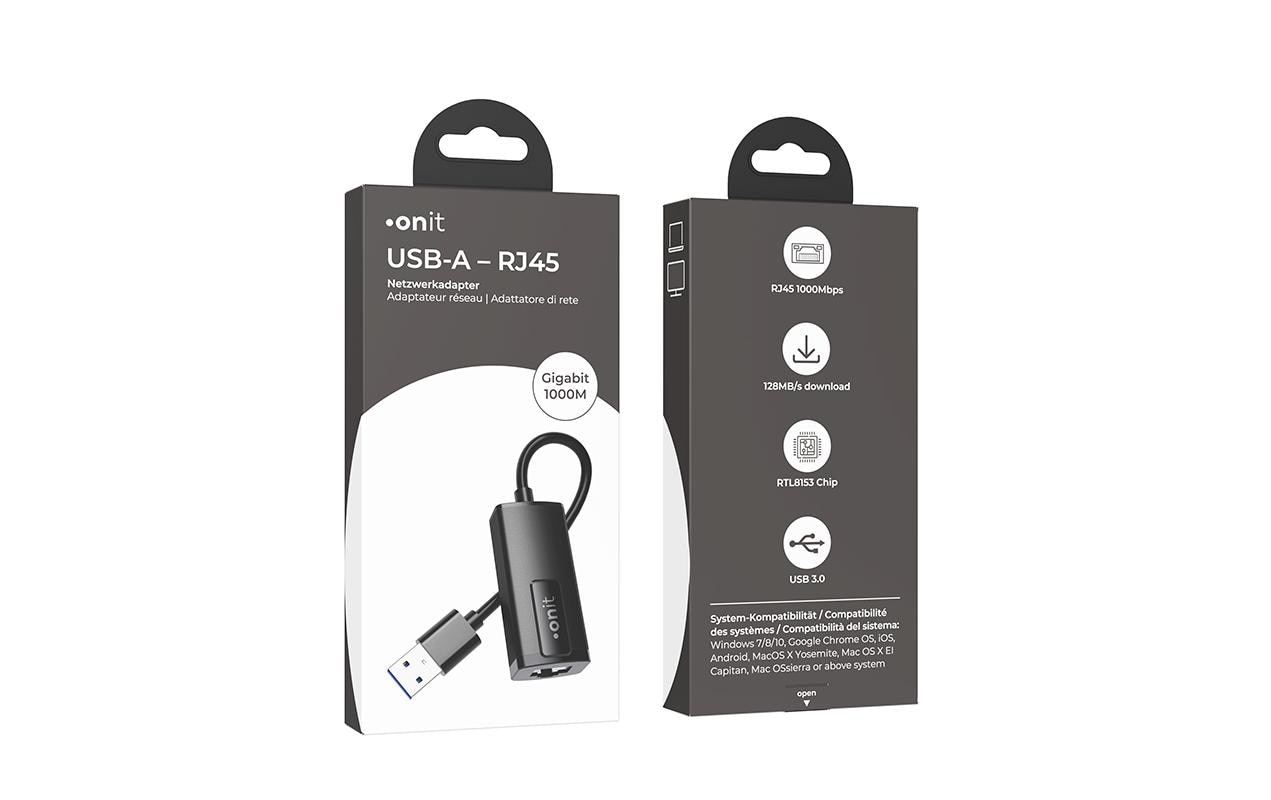 onit Netzwerk-Adapter »USB-A zu RJ-45 Netzwerkadapter«