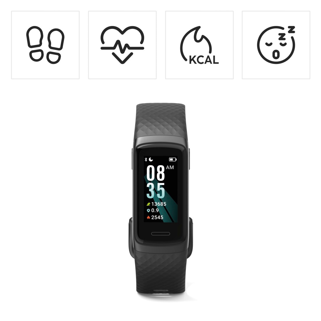 Hama Fitnessuhr »Fitnesstracker Sportuhr Damen wasserdicht, Blutsauerstoff Herzfrequenz«, (/ 1,05 Zoll), Kalorien, Schlaf Stress, Tempo, Musiksteuerung, Schritte, Timer Wecker)