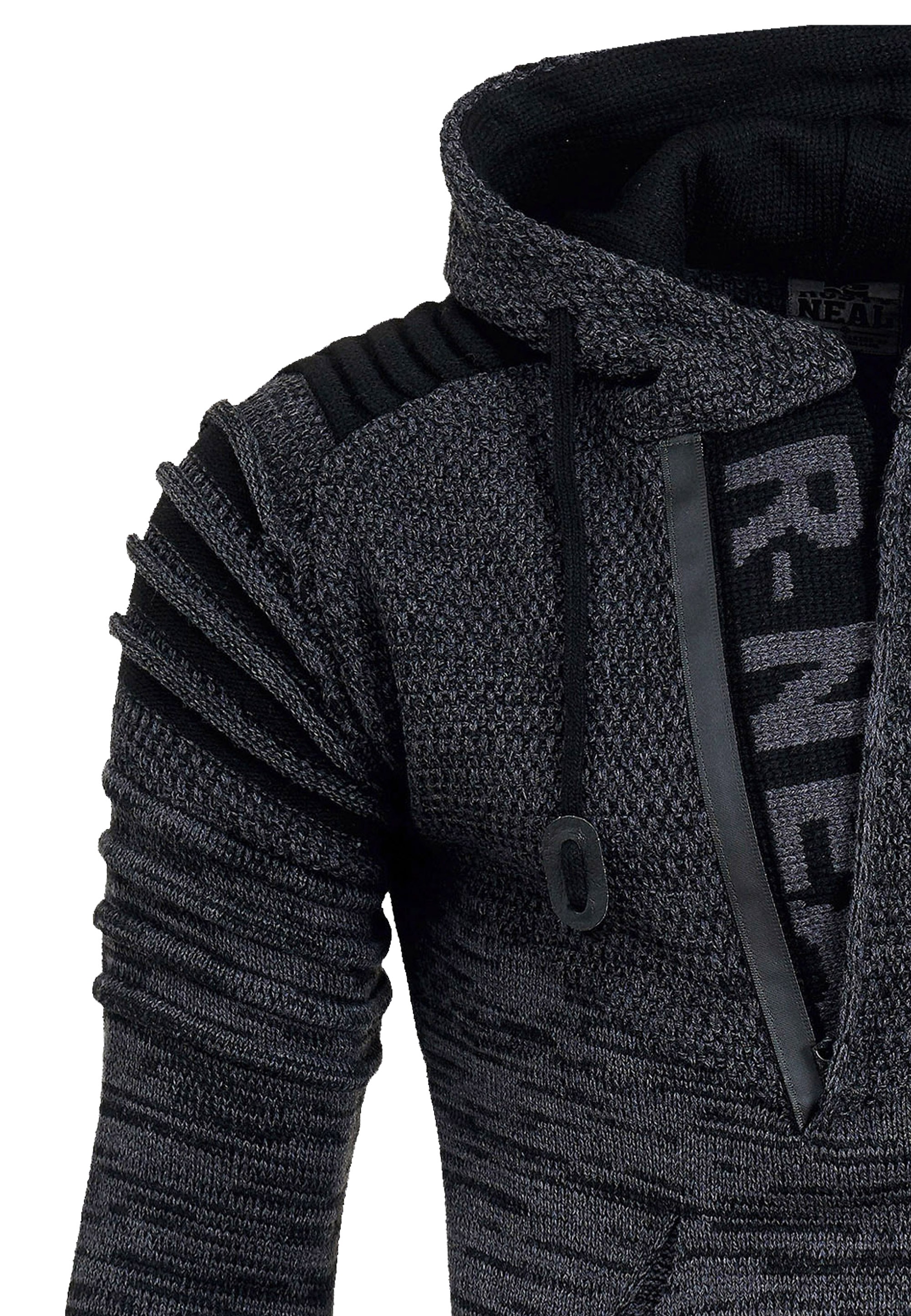 Rusty Neal Kapuzensweatshirt, in modernem | BAUR ▷ bestellen Strickdesign