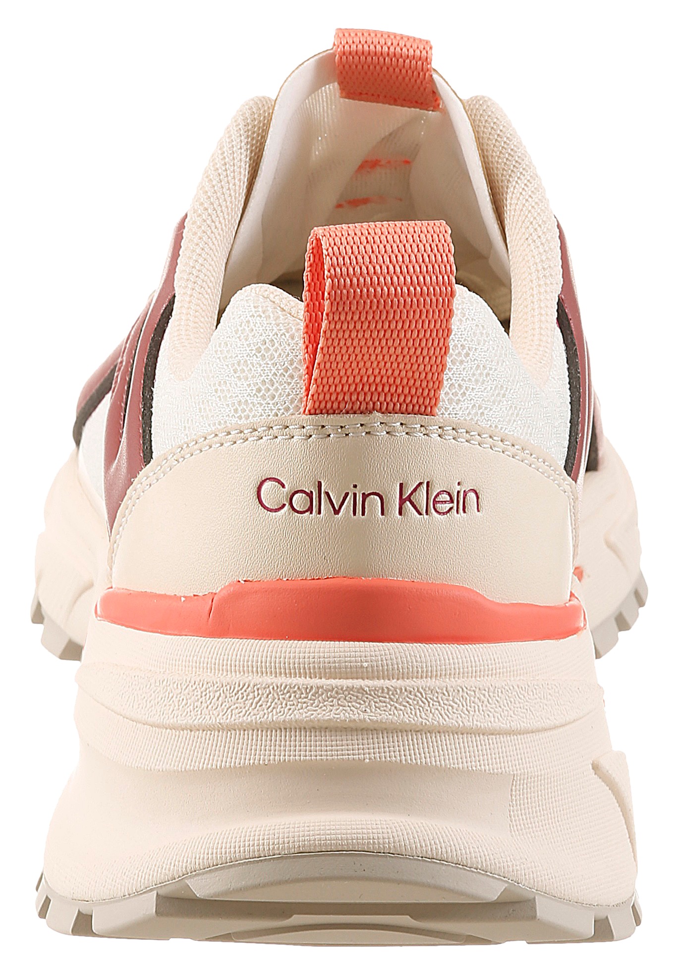Calvin Klein Hike Run Ckstripe Mesh Platform Sneaker White-Pink 38 4