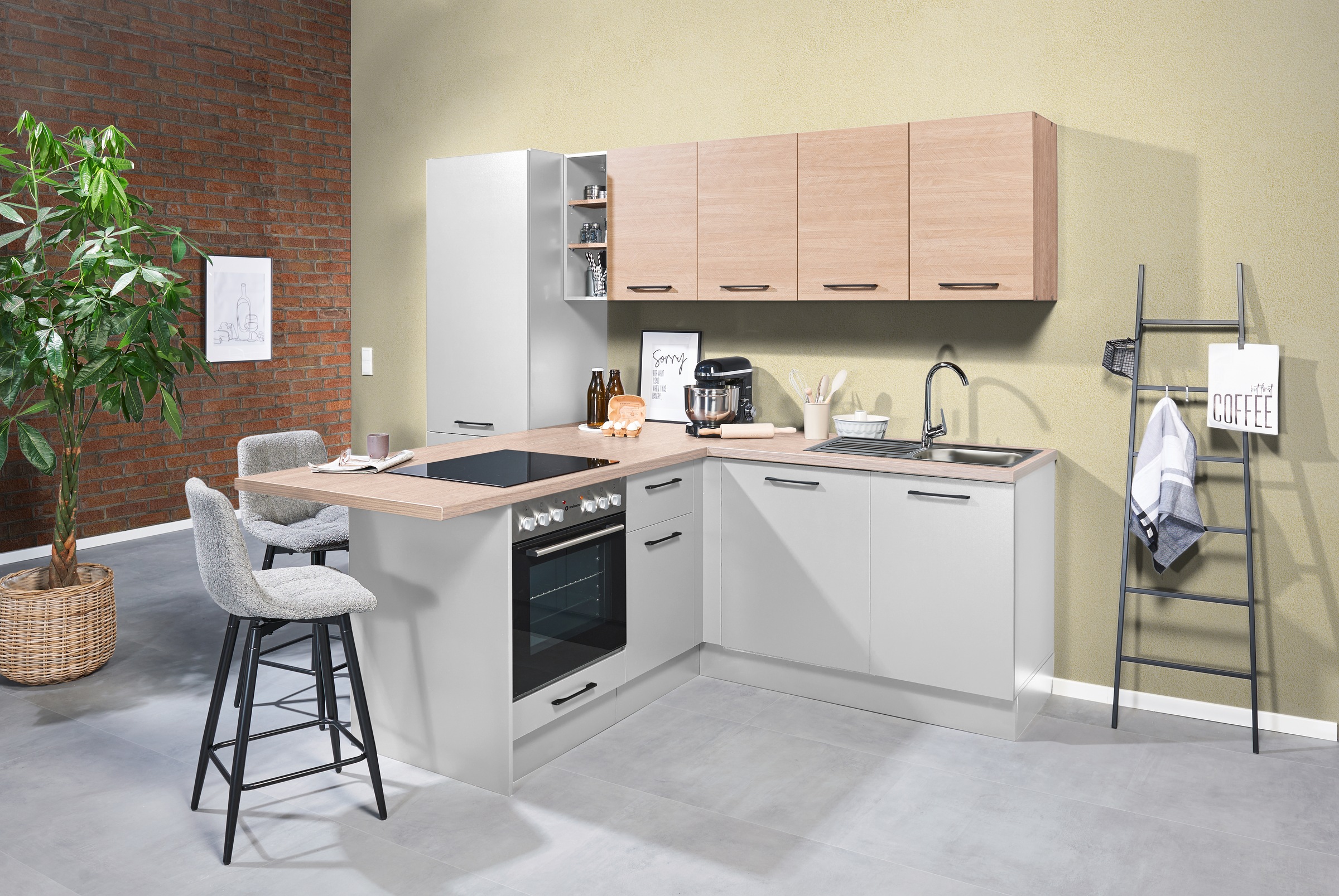 BASIC by Balculina Küchenzeile "Girona B/H/T 265x211x200 cm" Breite 265cm, günstig online kaufen