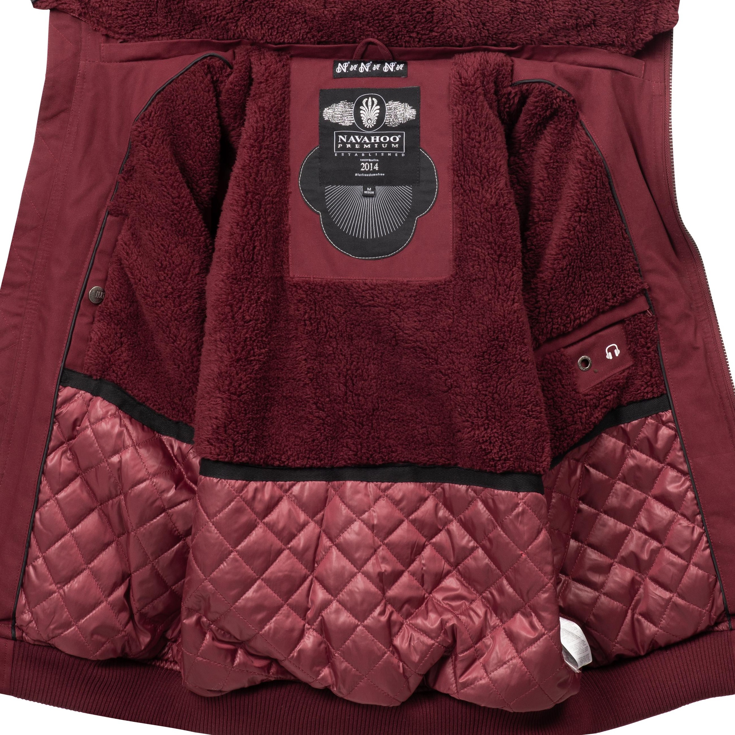 Navahoo Winterjacke »Jim«, mit Kapuze, stylische Winter Bomberjacke Baumwolljacke