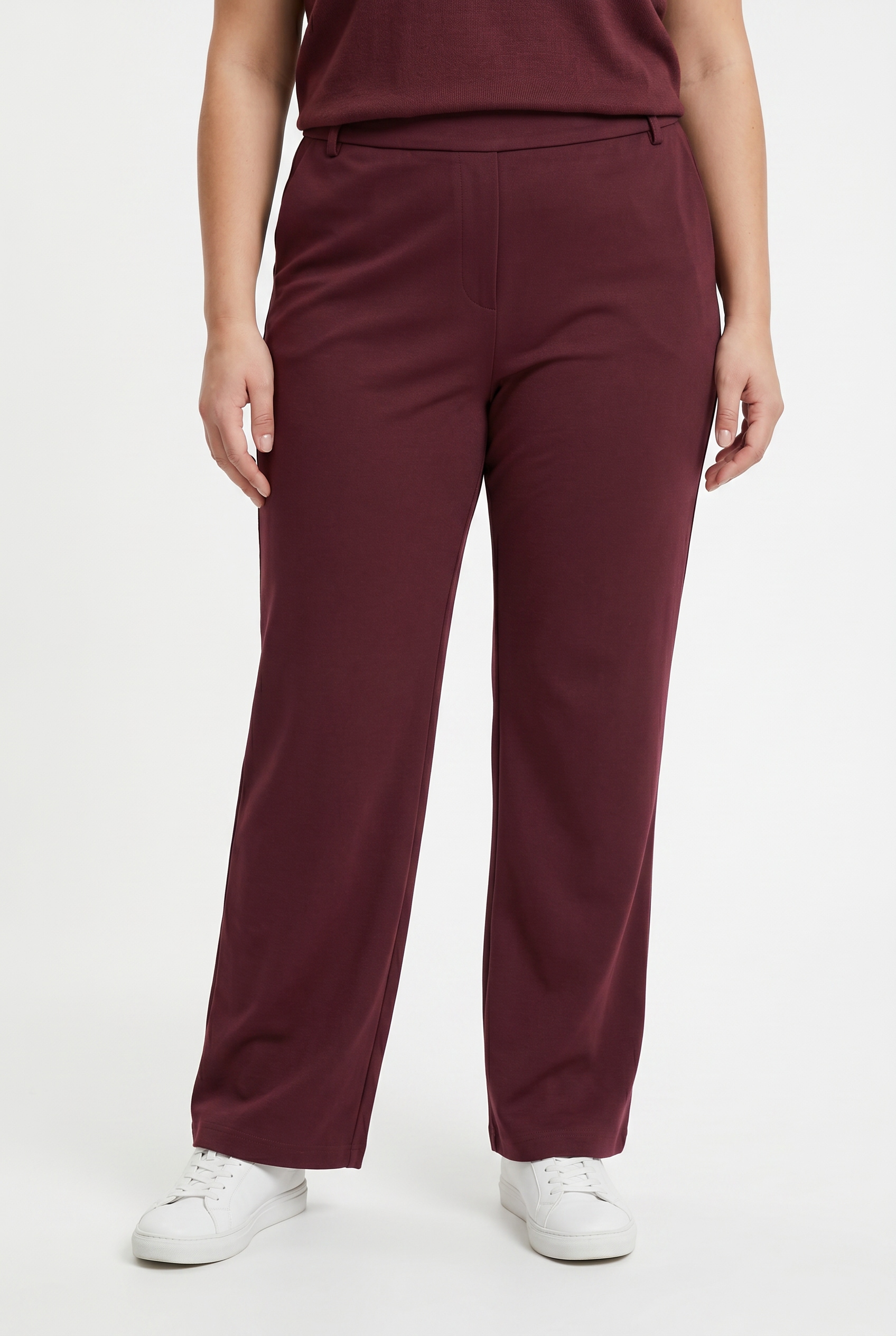Only Carmakoma Anzughose "Cargoldtrash Life Mw Straight Pant Noos" Viskosemischung, Regular Waist