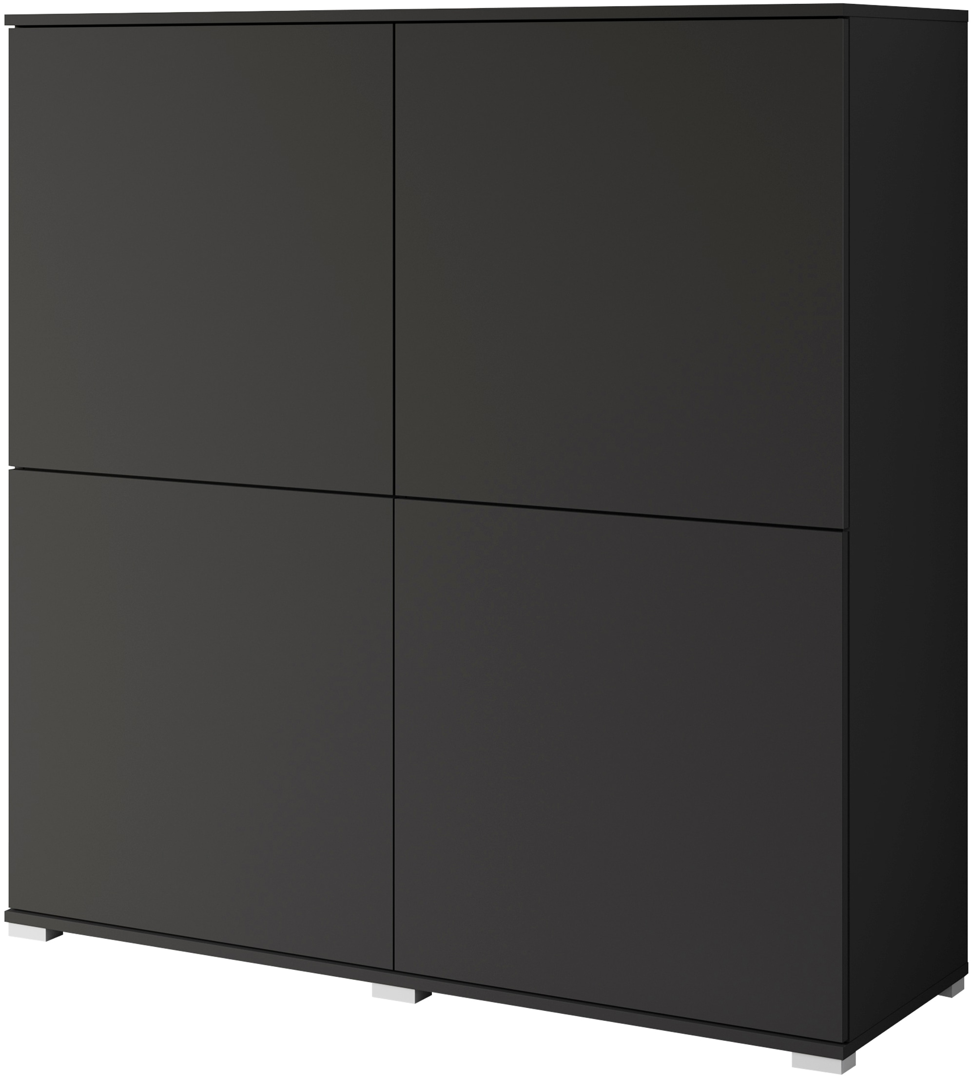 INOSIGN Highboard »Kenia, moderne grifflose Hochkommode mit 4 Türen, Breite 120 cm«, (1 St.), Push-to-Open-Fronten, höhenverstellbaren Einlegeböden