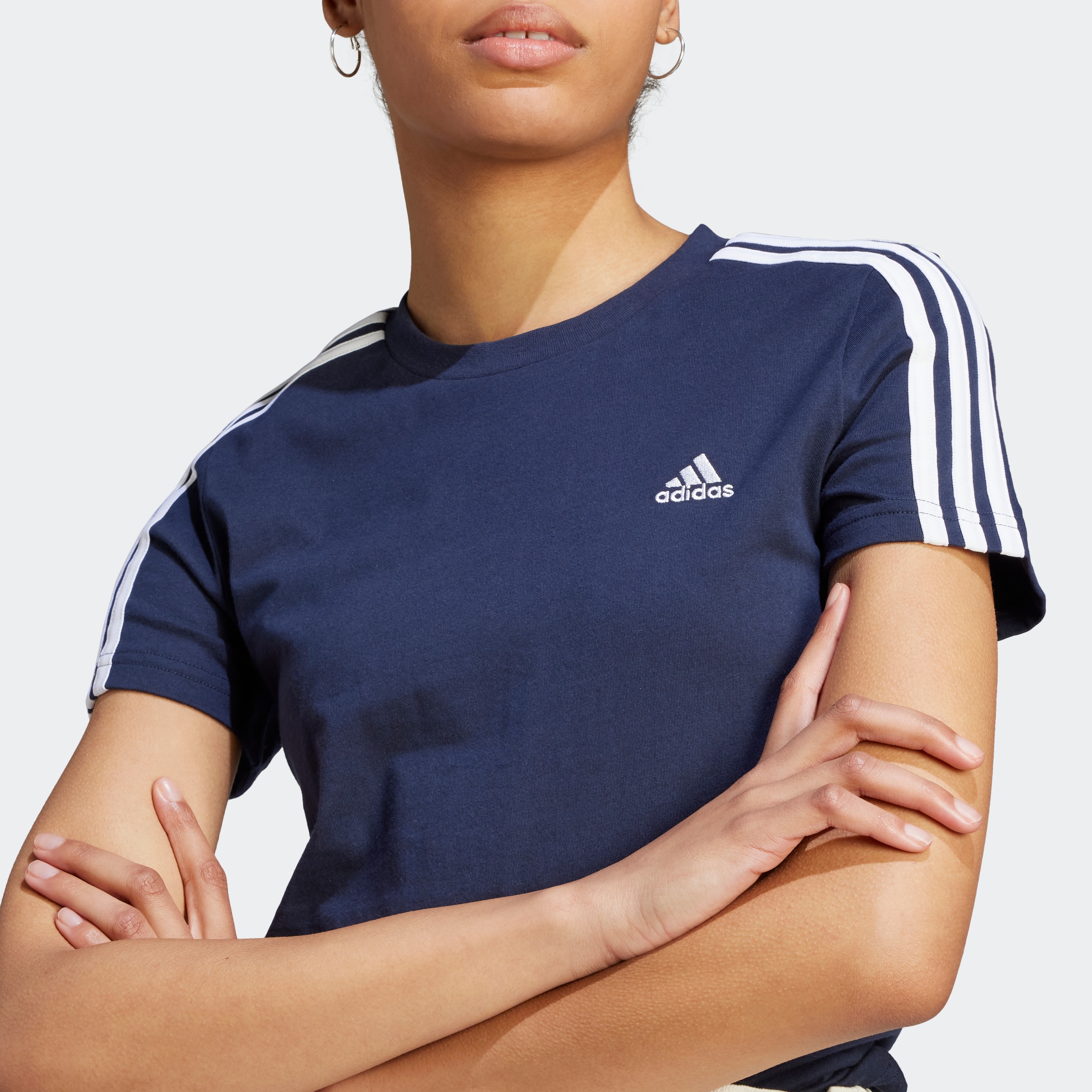 adidas Sportswear T-Shirt »LOUNGEWEAR ESSENTIALS SLIM 3-STREIFEN«