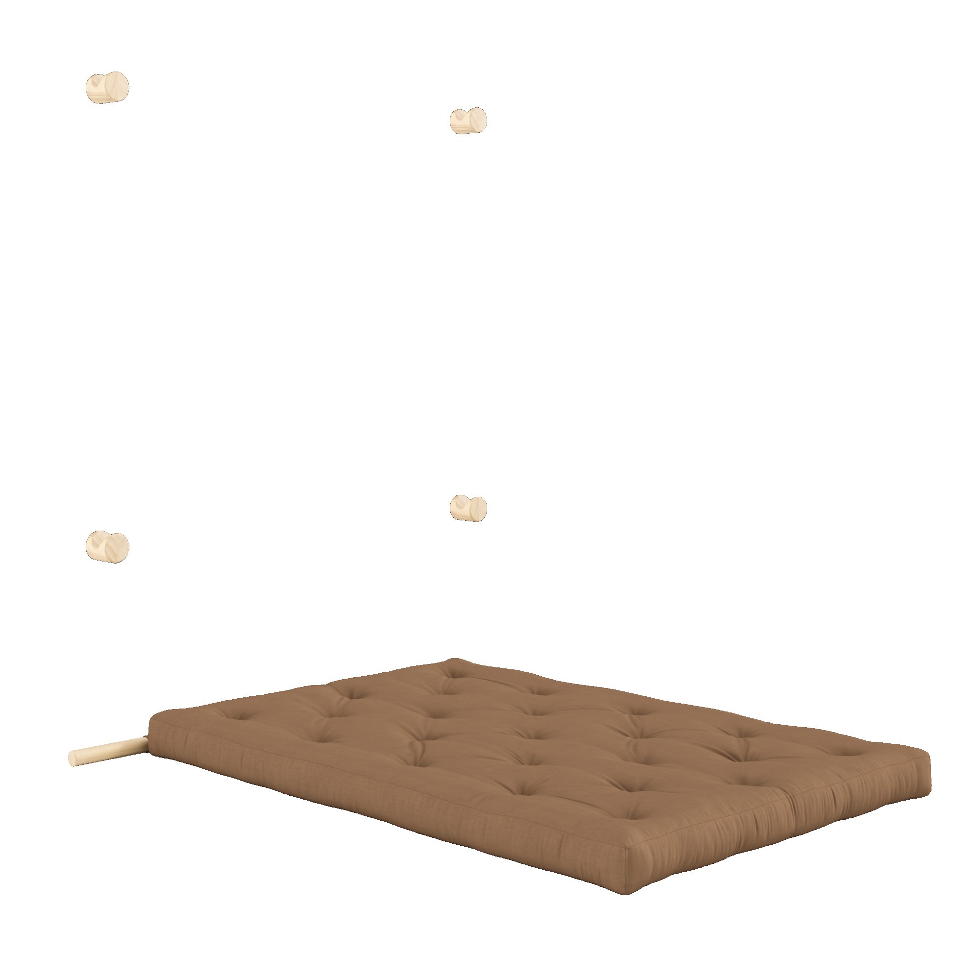 Karup Design Schlafsofa »Hooked Schlafsessel, Sitz- und Schlafplatz, Wandmontiert, platzsparend«, Futonmatratze inkl. Halterungsset aus FSC®-zertifiziertem Massivholz