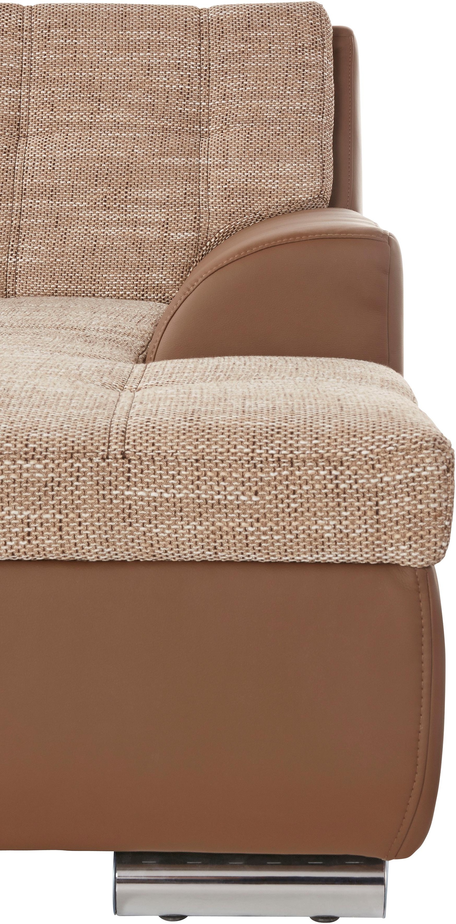 DOMO collection Wohnlandschaft »Treviso incl. Zierkissen, moderne Steppung, XXL: B/T/H: 364/201/83 cm«, wahlweise mit Bettfunktion, in vielen Bezugsarten auch in Cord U-Form