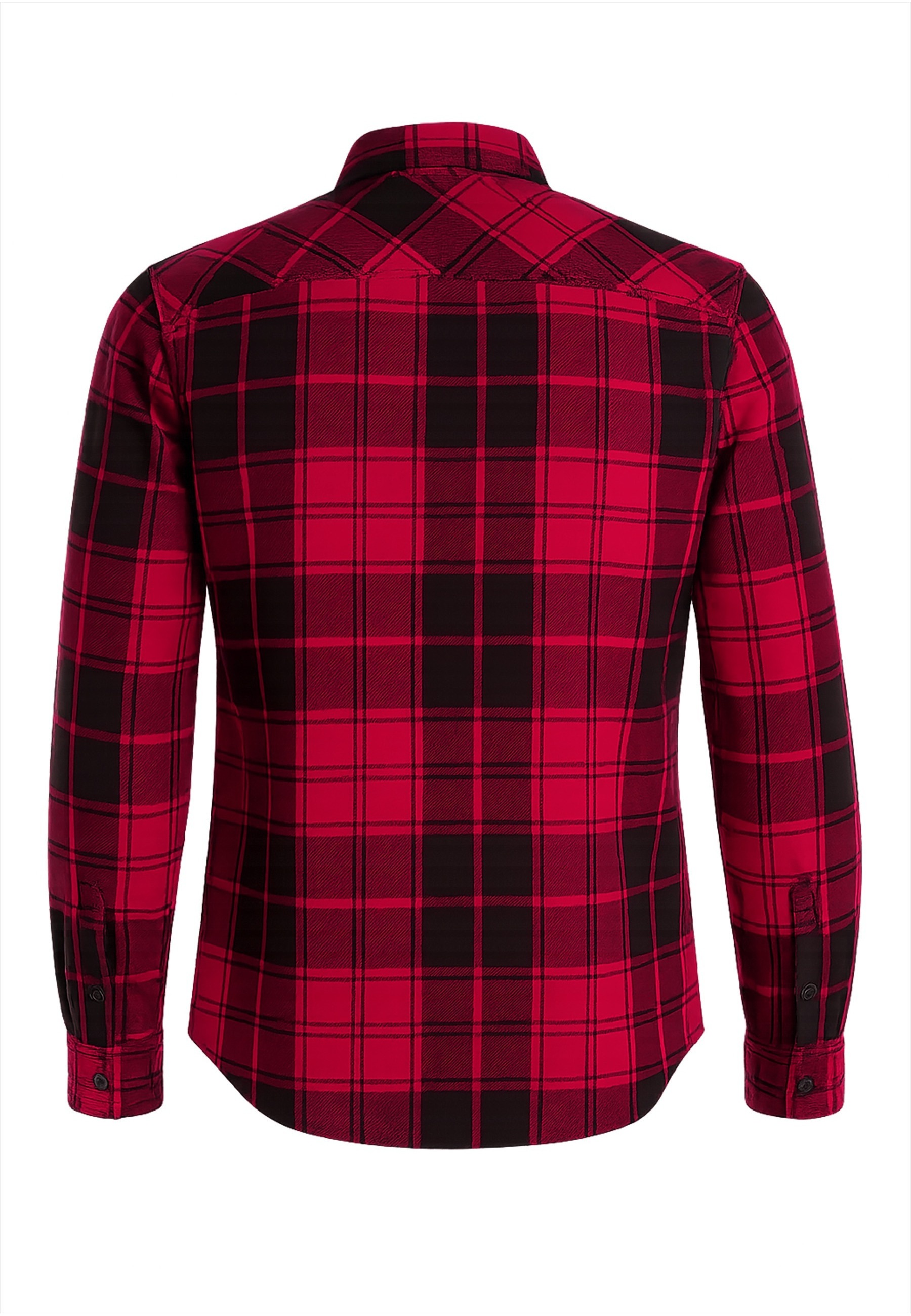 Brandit Check Long Sleeve Shirt Red/Black L Boys 6