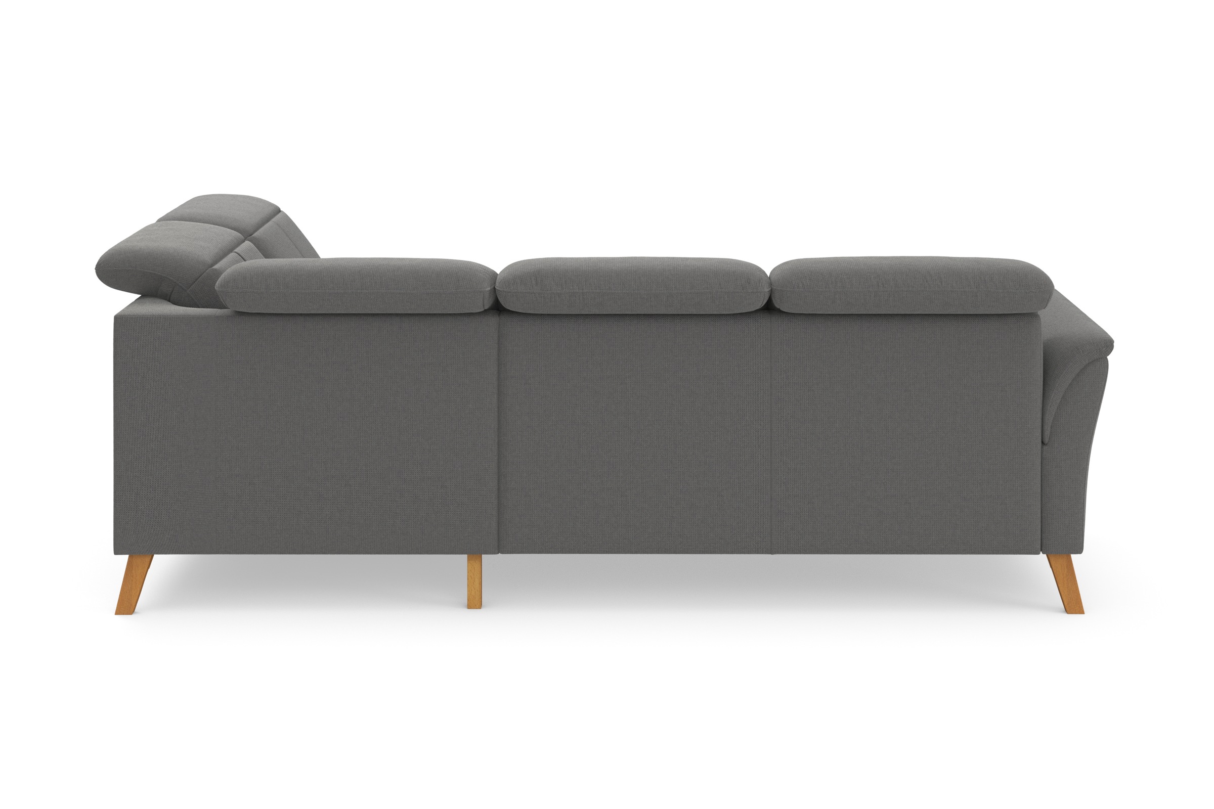 Ecksofa SIT & MORE "Romero L-Form", grau, B:250cm H:91cm T:220cm, 90% Polyester 10%Polyamid, Sofas, Ecksofa, wahlweise mit oder ohne TV-Funktion, Bettfunktion, Bettkasten 6
