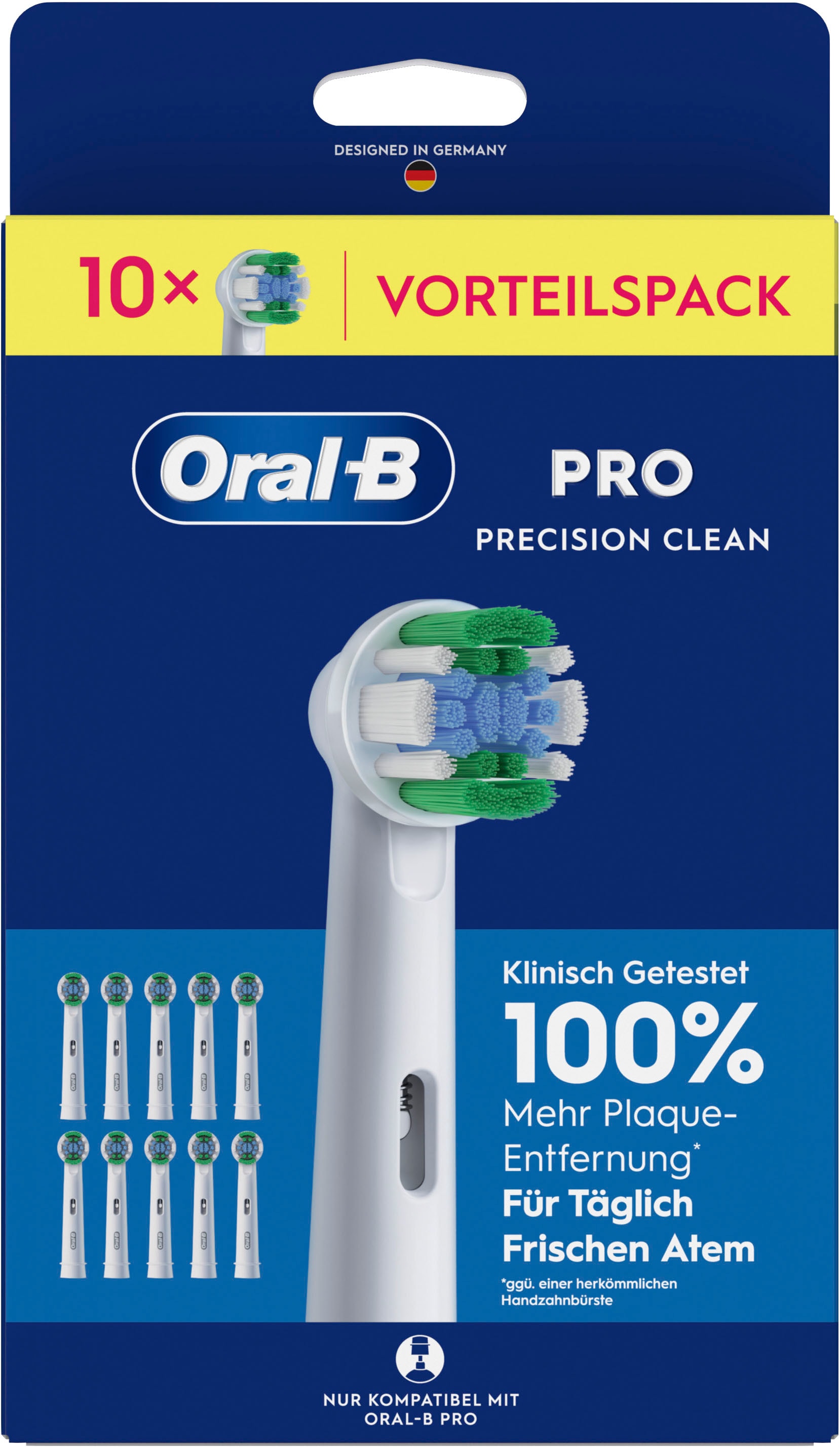 Oral-B Aufsteckbürsten »Pro Precision Clean« Zahnreinigung mit innovativen X-förmigen Borsten