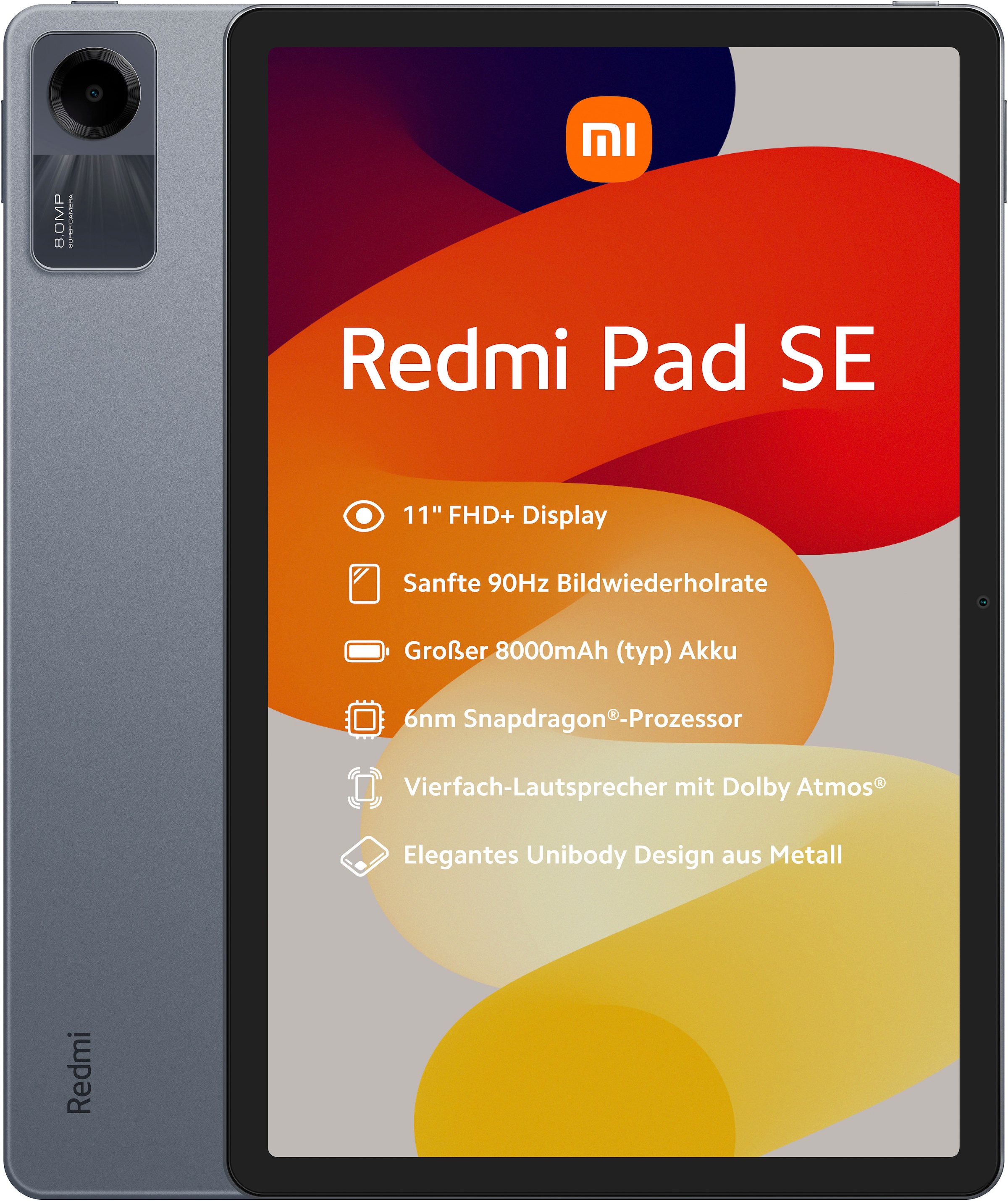 XIAOMI Tablet "Redmi Pad SE 4+128Gb", 128 GB, grau, Tablets_EBookReader
