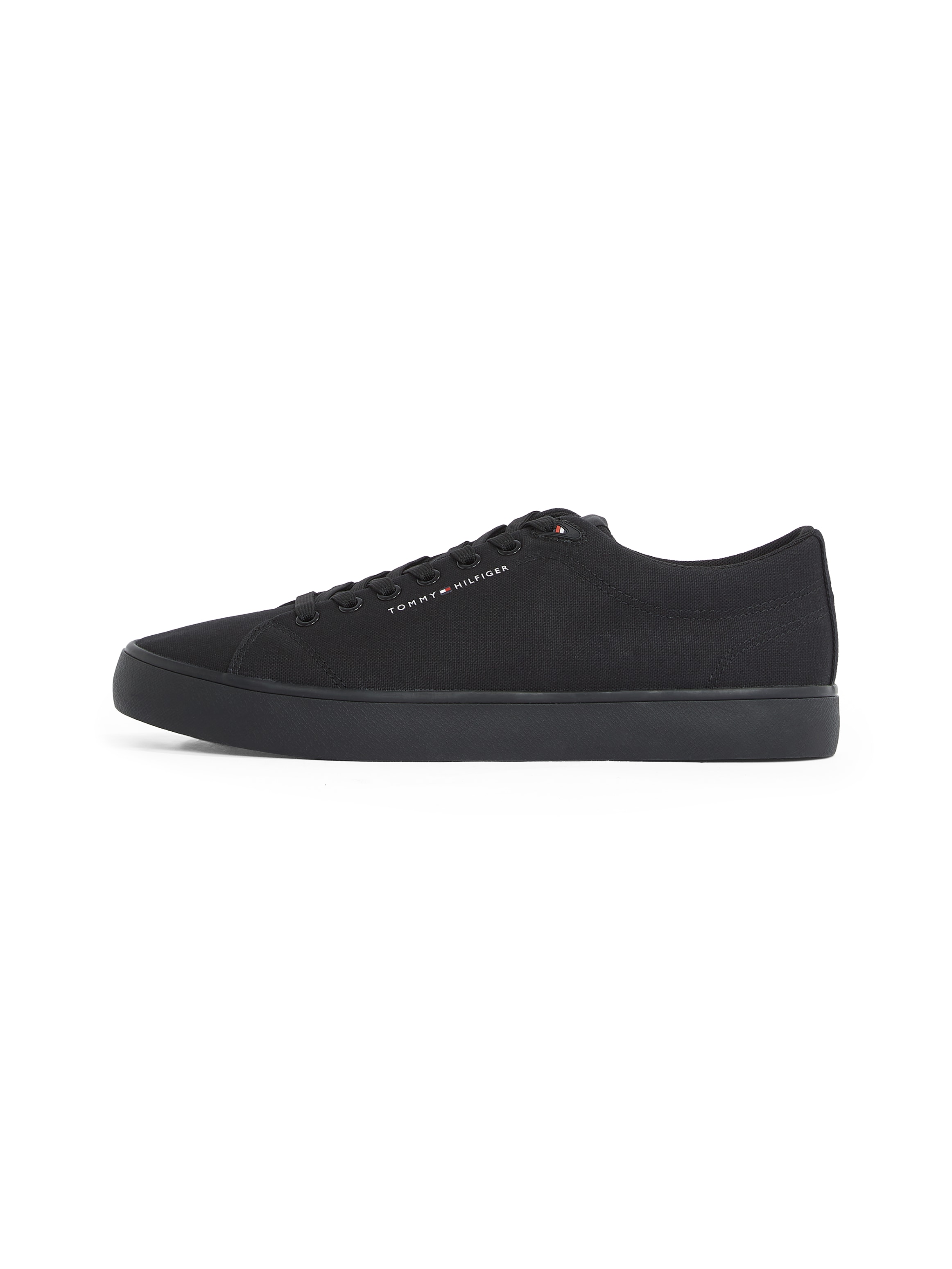 Tommy Hilfiger Sneaker »TH HI VULC LOW CORE CANVAS«, Freizeitschuh, Halbschuh, Schnürer mit weich gepolstertem Schaftrand