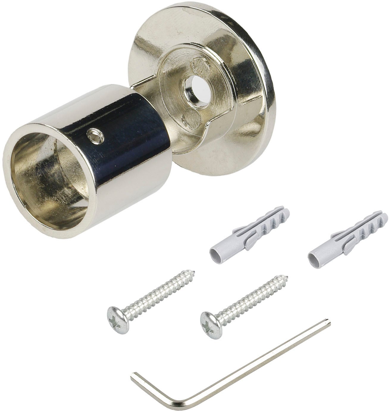 Liedeco Wandbefestigung "Wandlager, Wandhalter für 20 mm Gardinenstangen "C günstig online kaufen