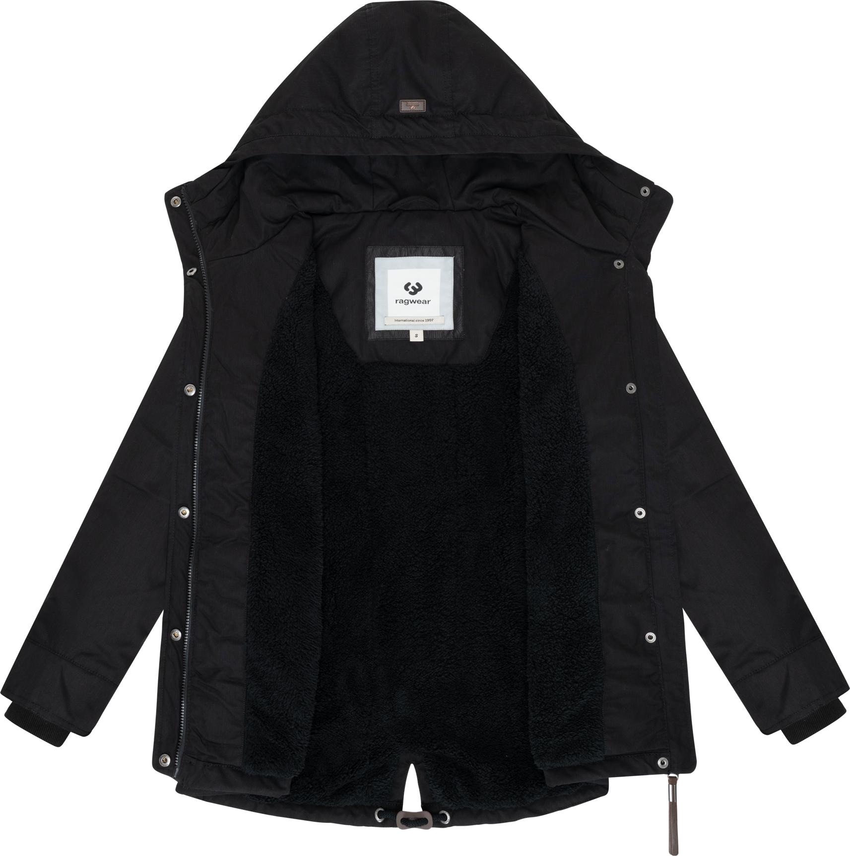 Ragwear Winterjacke »Parkker Warm YOUMODO«, mit Kapuze, Winter Parka mit kuscheligem Teddy-Innenfutter