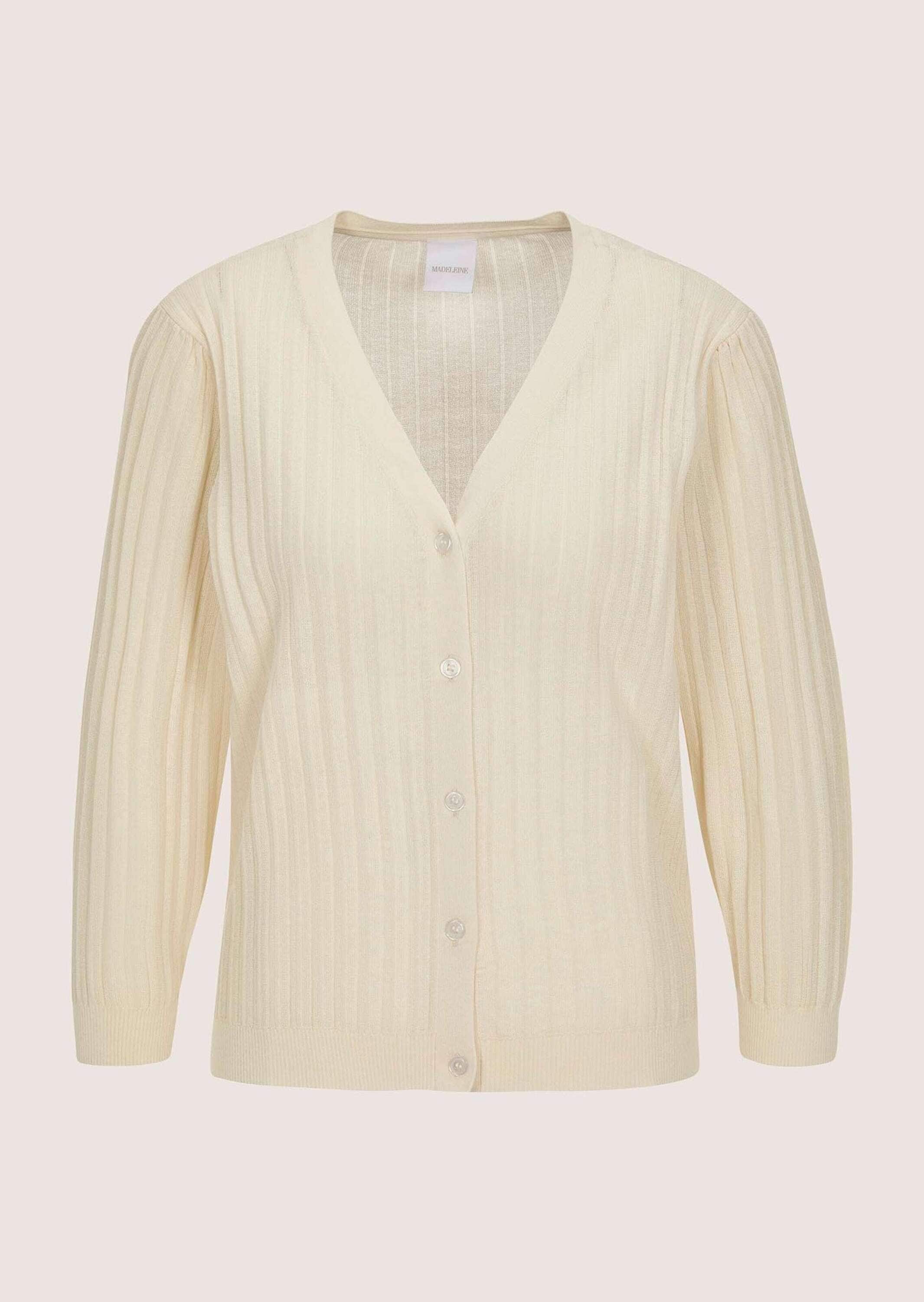 MADELEINE Strickjacke "Strickjacke Eleganter Feinstrick-Cardigan mit Plisse günstig online kaufen