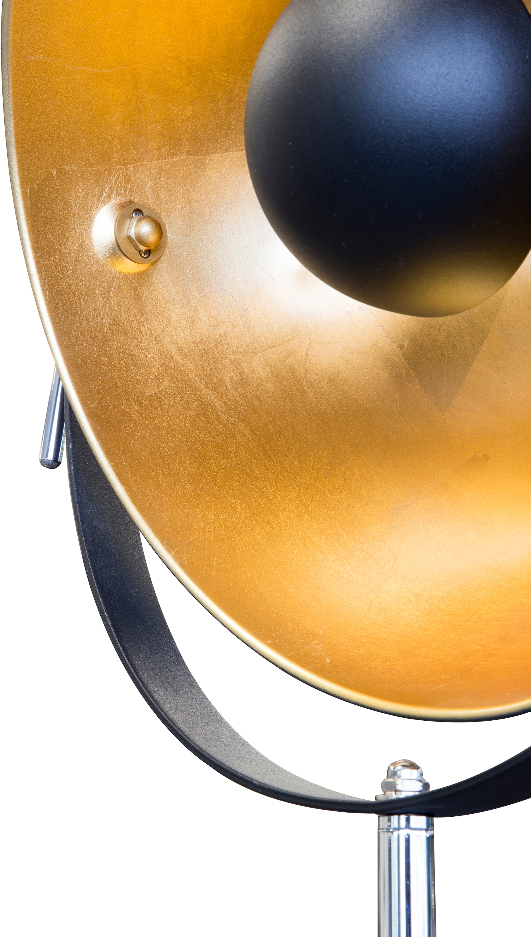 Leonique Stehlampe »Elenoire«, 1 Stehleuchte, / verstellbar, schwarz flammig-flammig, BAUR Höhe | goldfarben