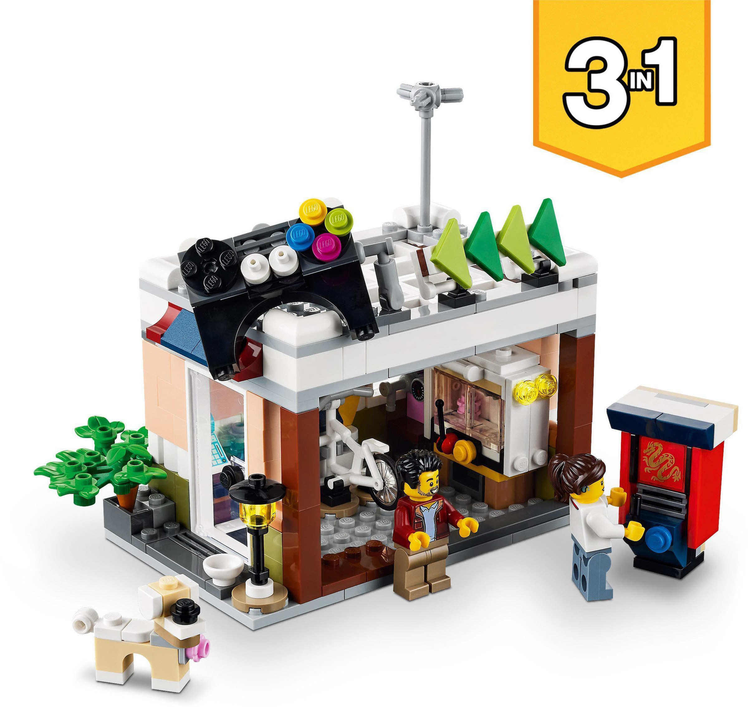 LEGO® Konstruktionsspielsteine »Nudelladen (31131), LEGO® Creator 3in1«, (569 St.), Made in Europe