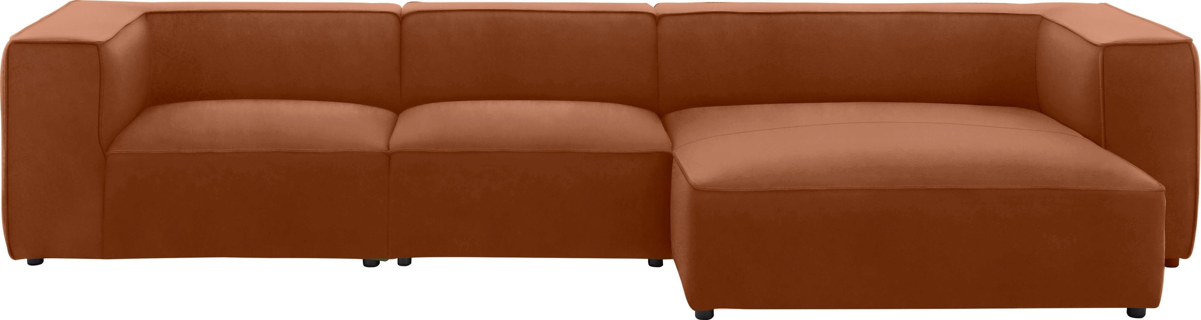 W.SCHILLIG Ecksofa »around-the-block«, mit eleganter Biese, mit Federkern, Breite 341 cm