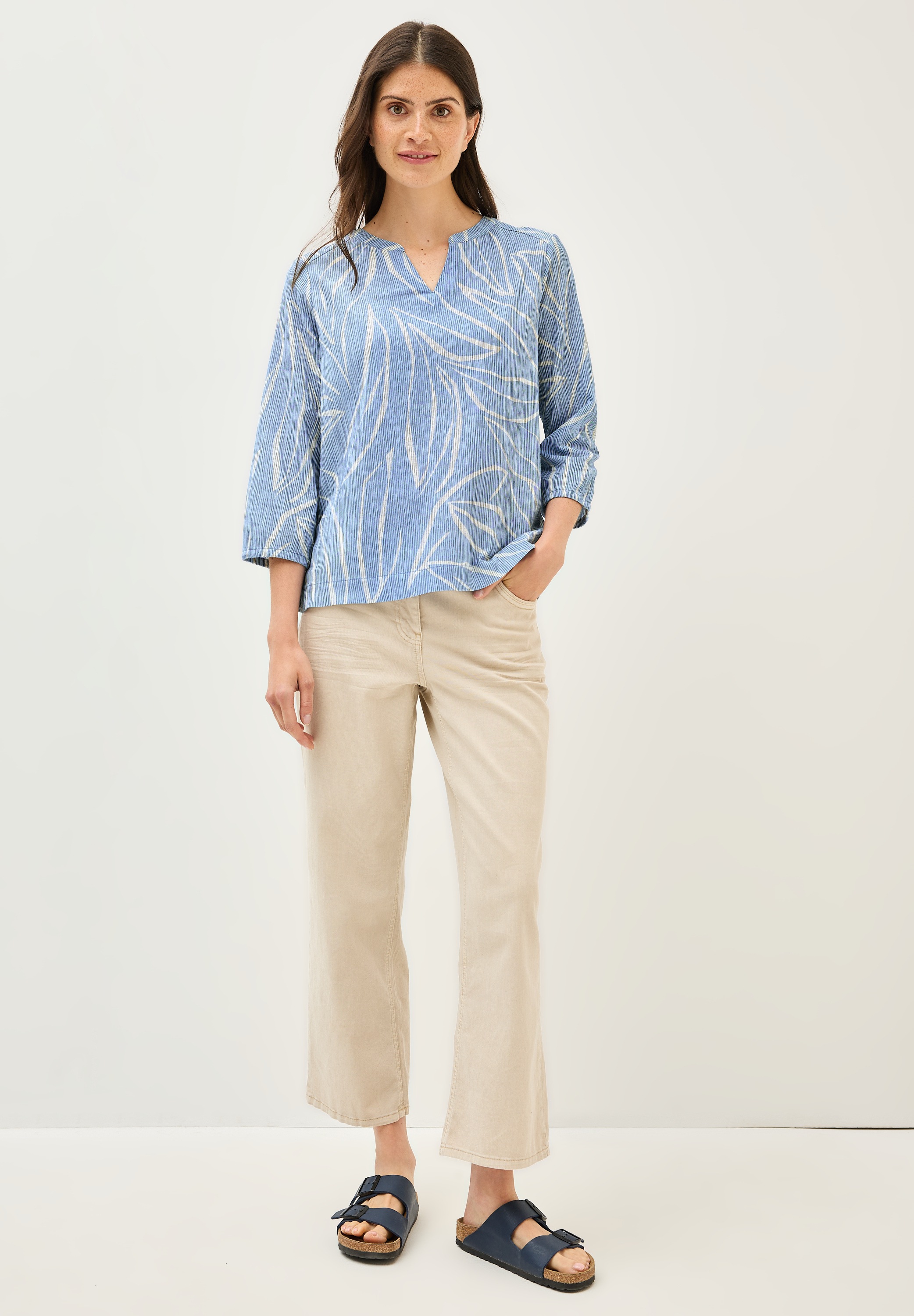 Thumbnail - Cecil Shirtbluse, mit geschlitztem Rundhalsausschnitt