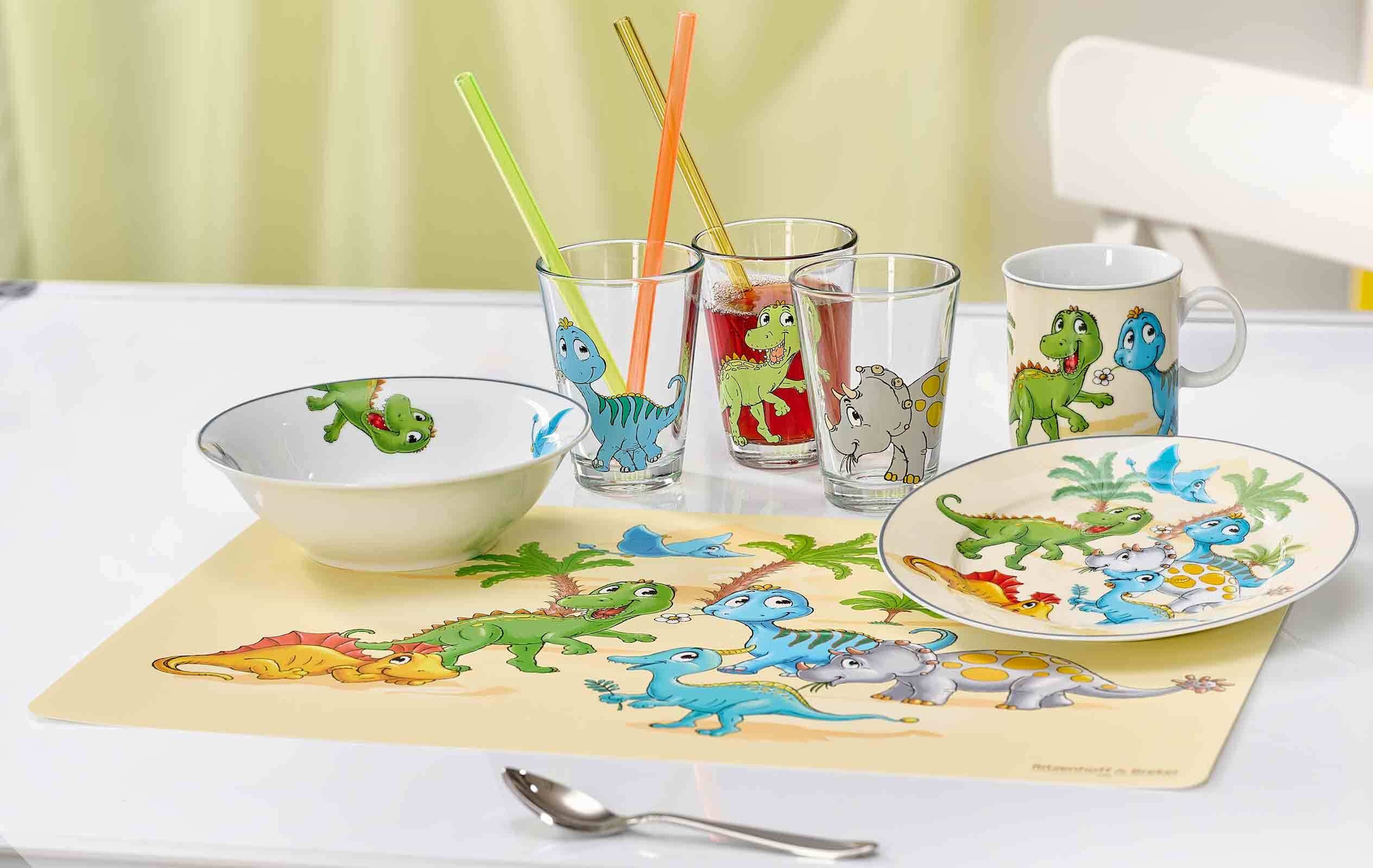 Ritzenhoff & Breker Kinderbecher »Kindergläser Dino 200 ml 3er Set bunt« Spülmaschinengeeignet