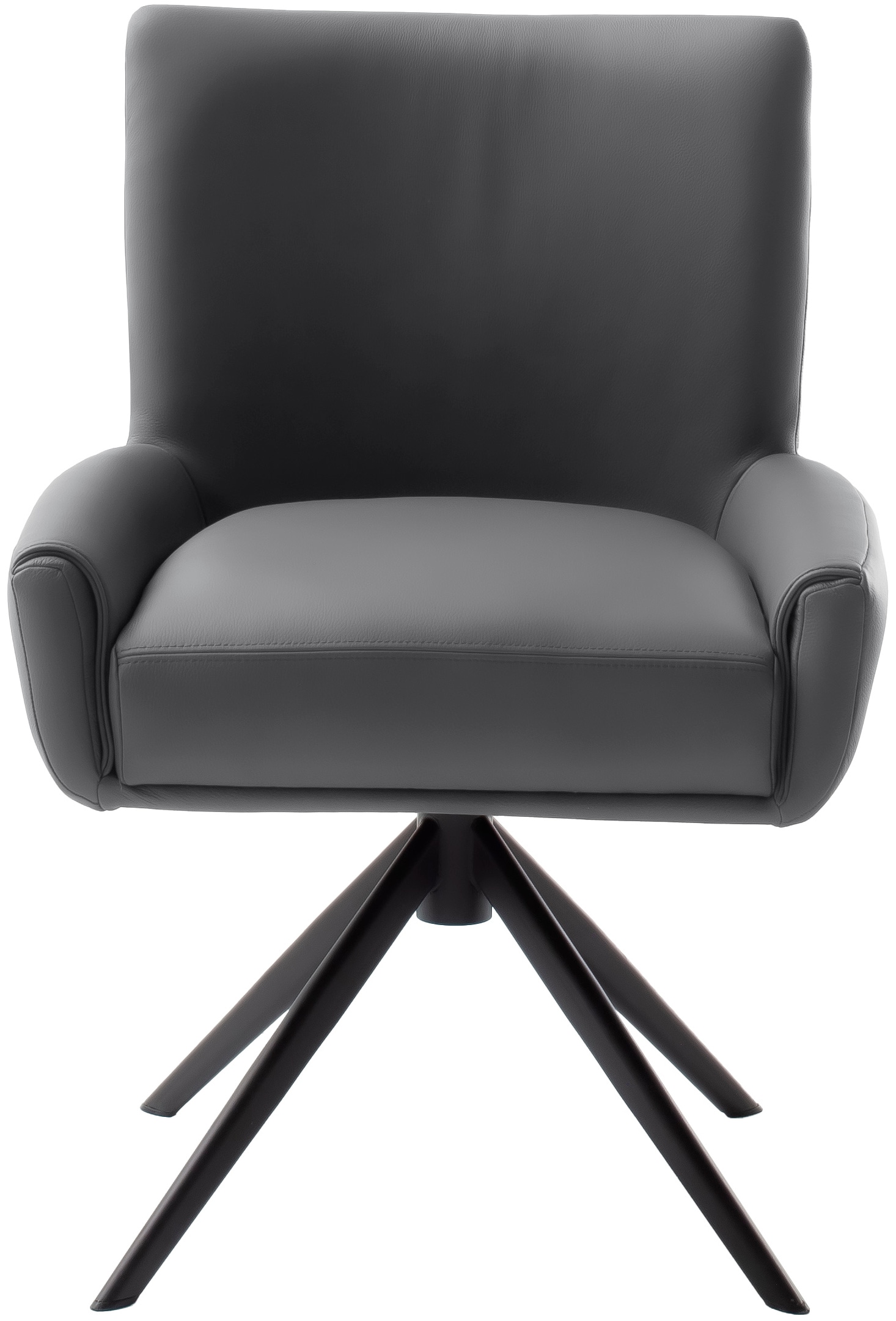 MCA furniture 4-Fußstuhl »WILSON Esszimmerstuhl, Armlehnstuhl, Polsterstuhl, modern«, (Set), 1 St., Leder, Stuhl, Armlehnenstuhl, drehbar, Taschenfederkern, belastbar 160 kg,XXL
