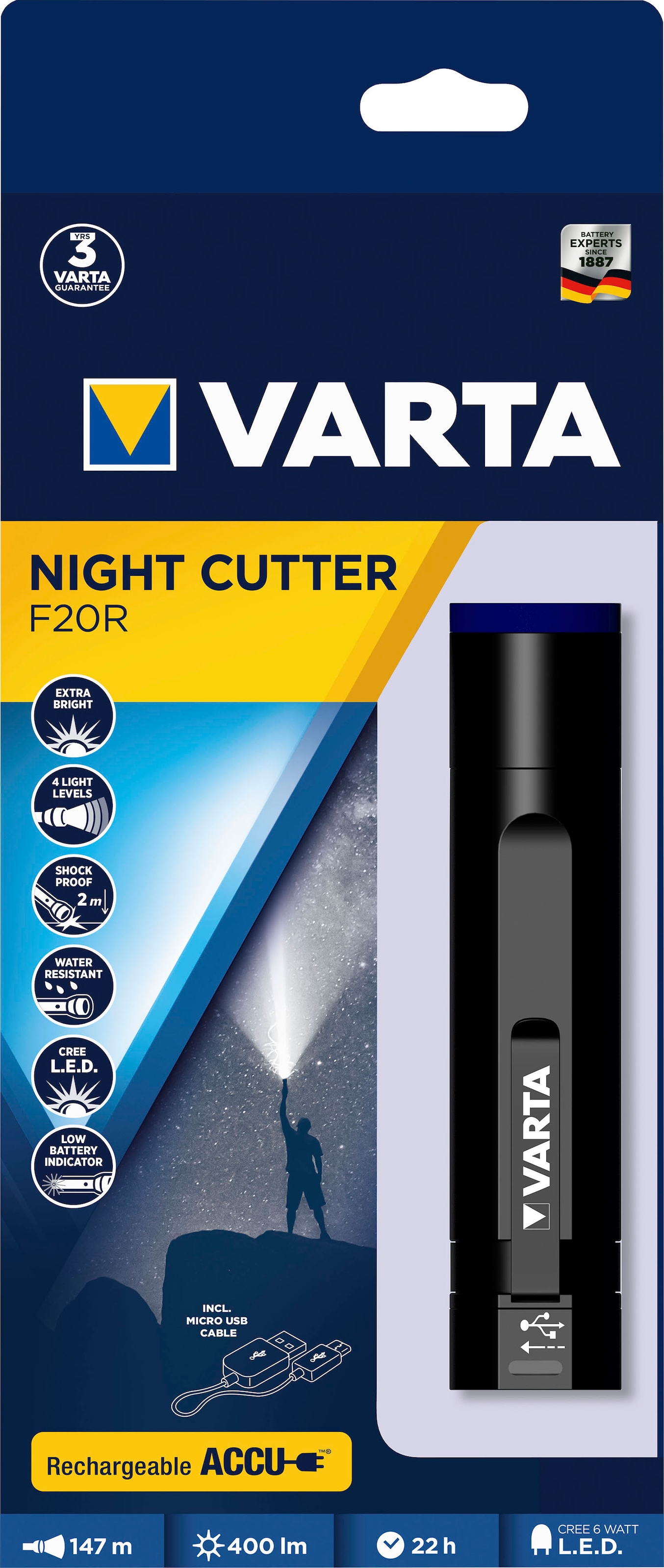 VARTA Handleuchte »VARTA Night Cutter F20R«