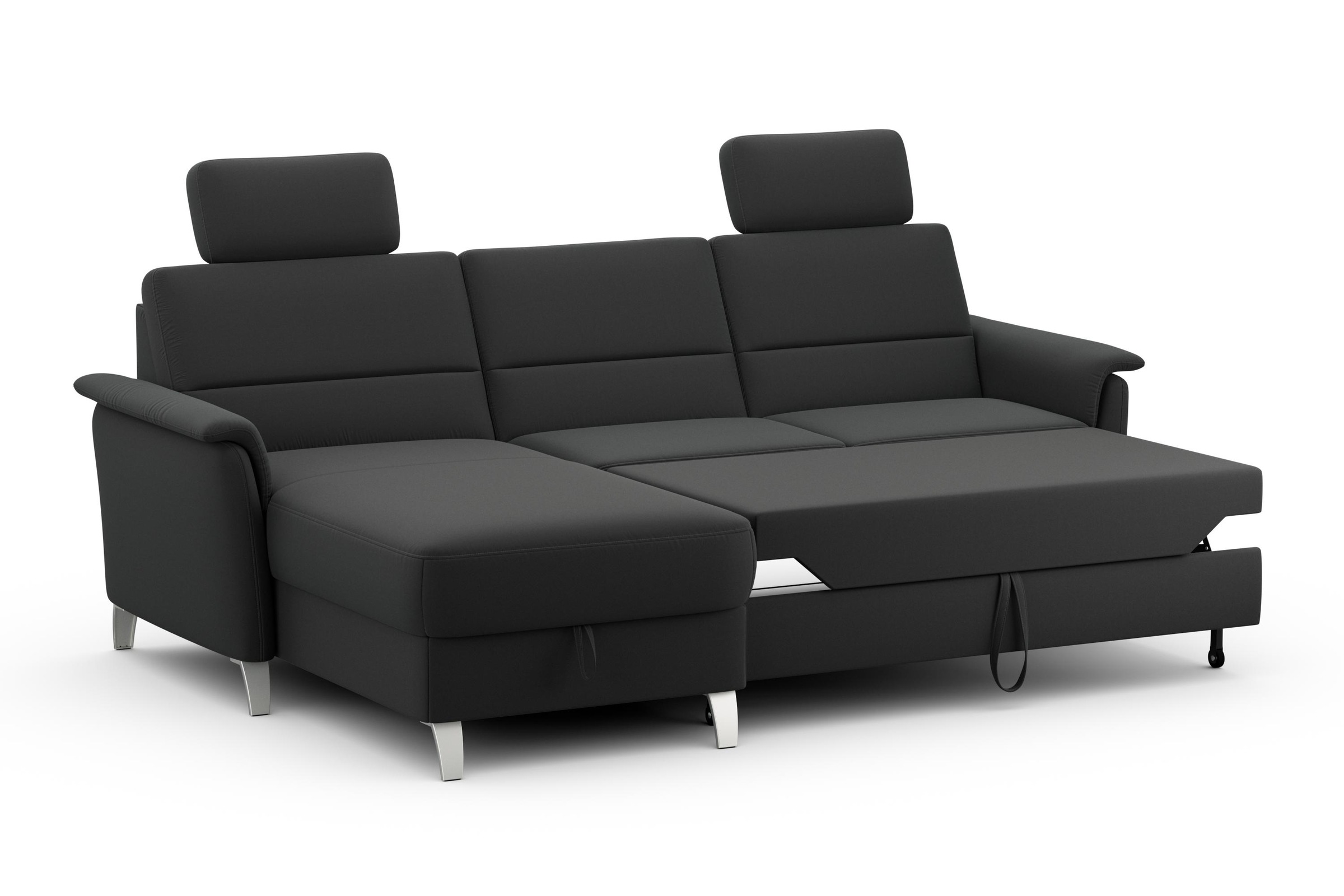 sit&more Ecksofa »Palmera L-Form, B: 244 cm«, optional Bettfunktion & Bettkasten, Federkern