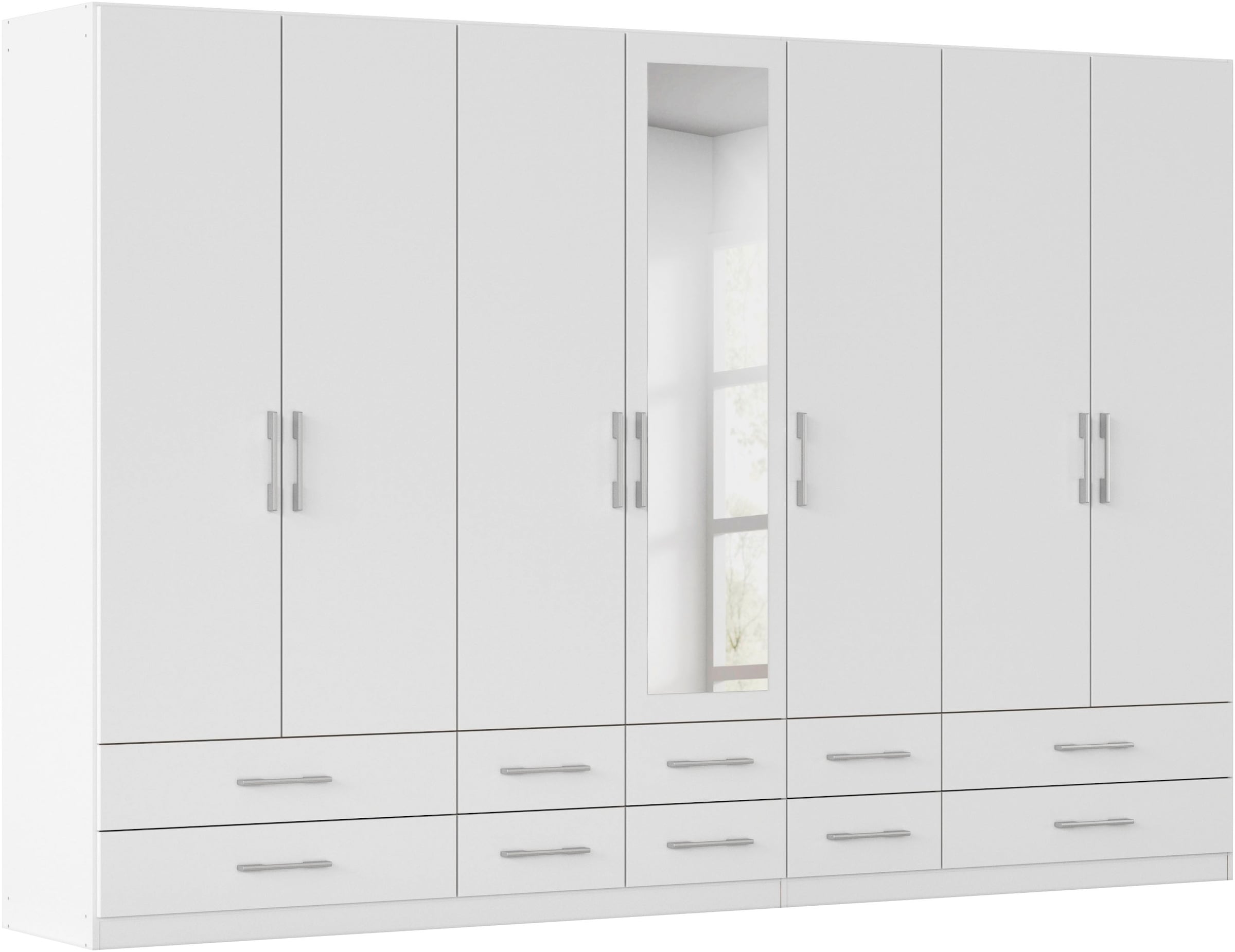 rauch Kleiderschrank "Schrank Garderobenschrank Mehrzweckschrank Schlafzimmer HERSBRUCK" 3 verschiedene Ausstattungen BASIC/CLASSIC/PREMIUM (inkl. SOFT-CLOSE), mit großzügigen Schubladen sowie Spiegeltüren MADE IN GERMANY