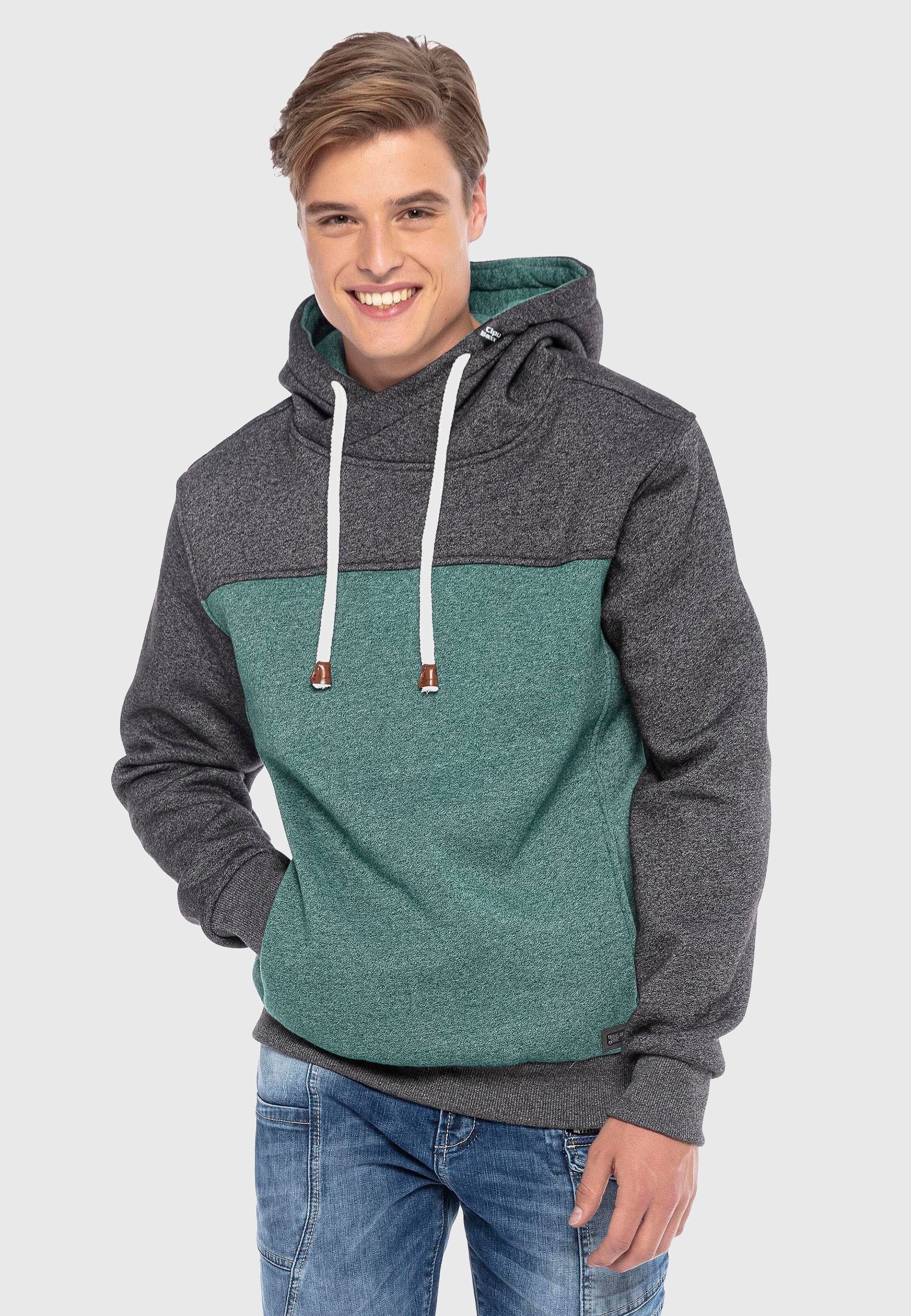 Cipo & Baxx Kapuzenpullover »Sweatshirts«, (1 tlg.), im Kontrast-Look