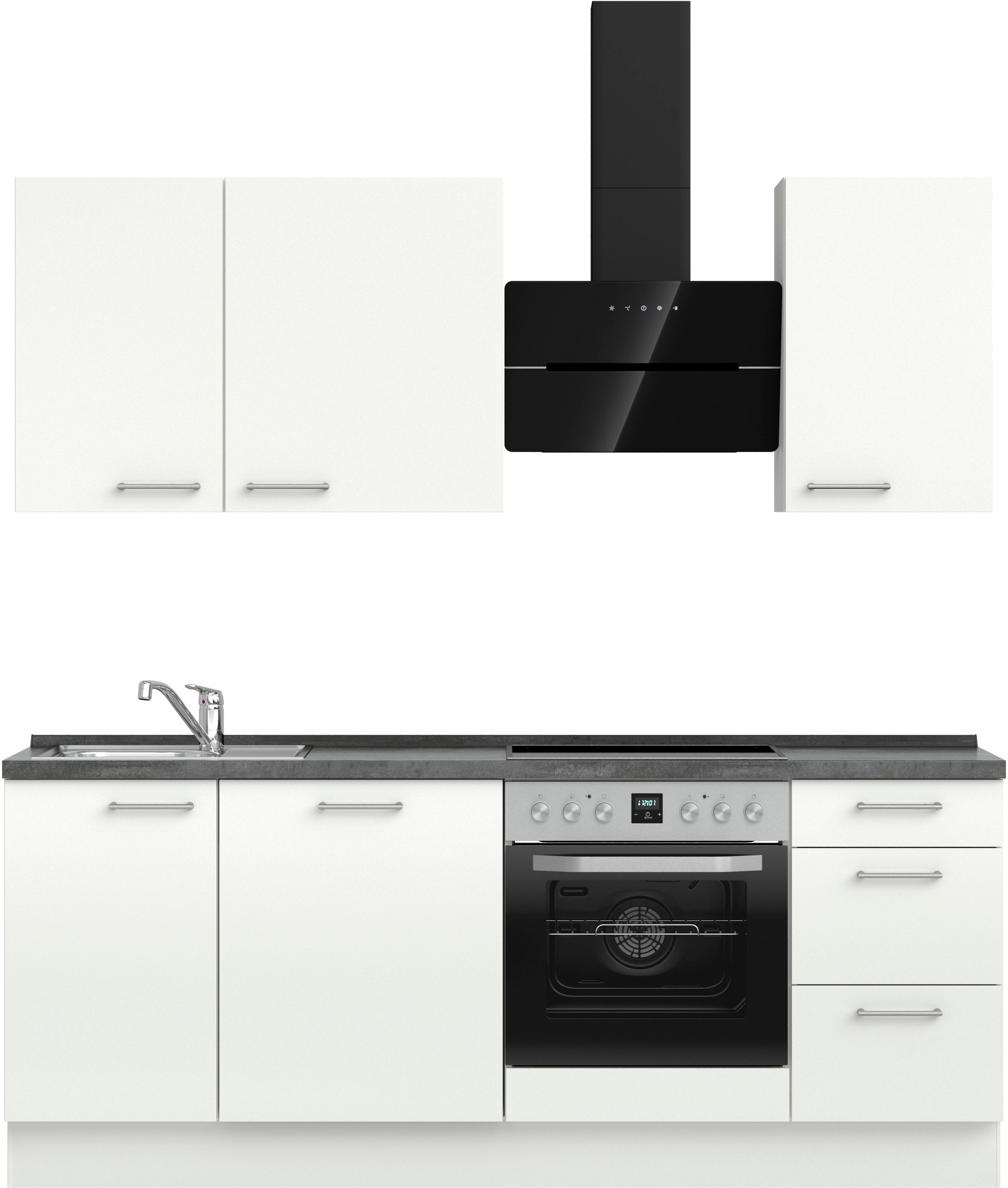 nobilia Küchenzeile ""Laser II", Ausrichtung wählbar, Breite 210 cm" vormon günstig online kaufen