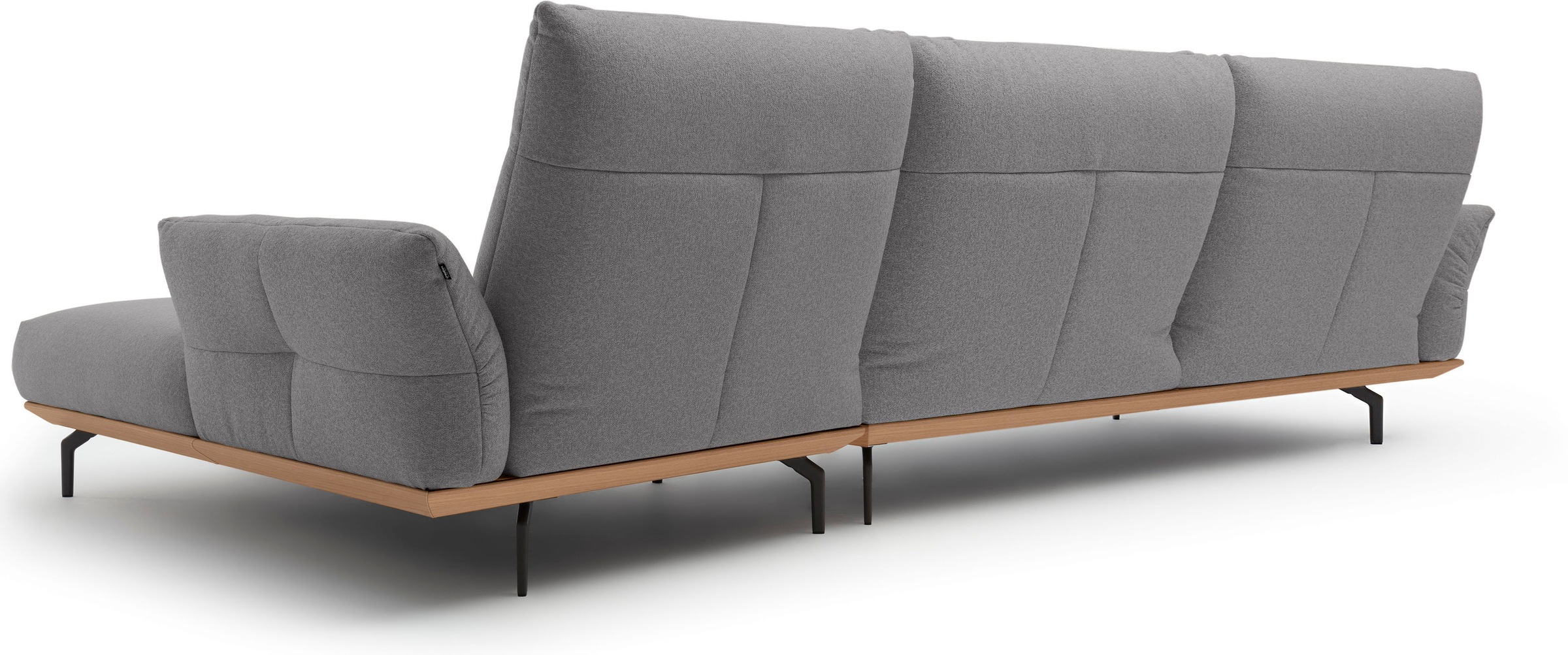 Creation BY ROLF BENZ Ecksofa »CR.460«, Sockel in Eiche, Winkelfüße in Umbragrau, Breite 338 cm