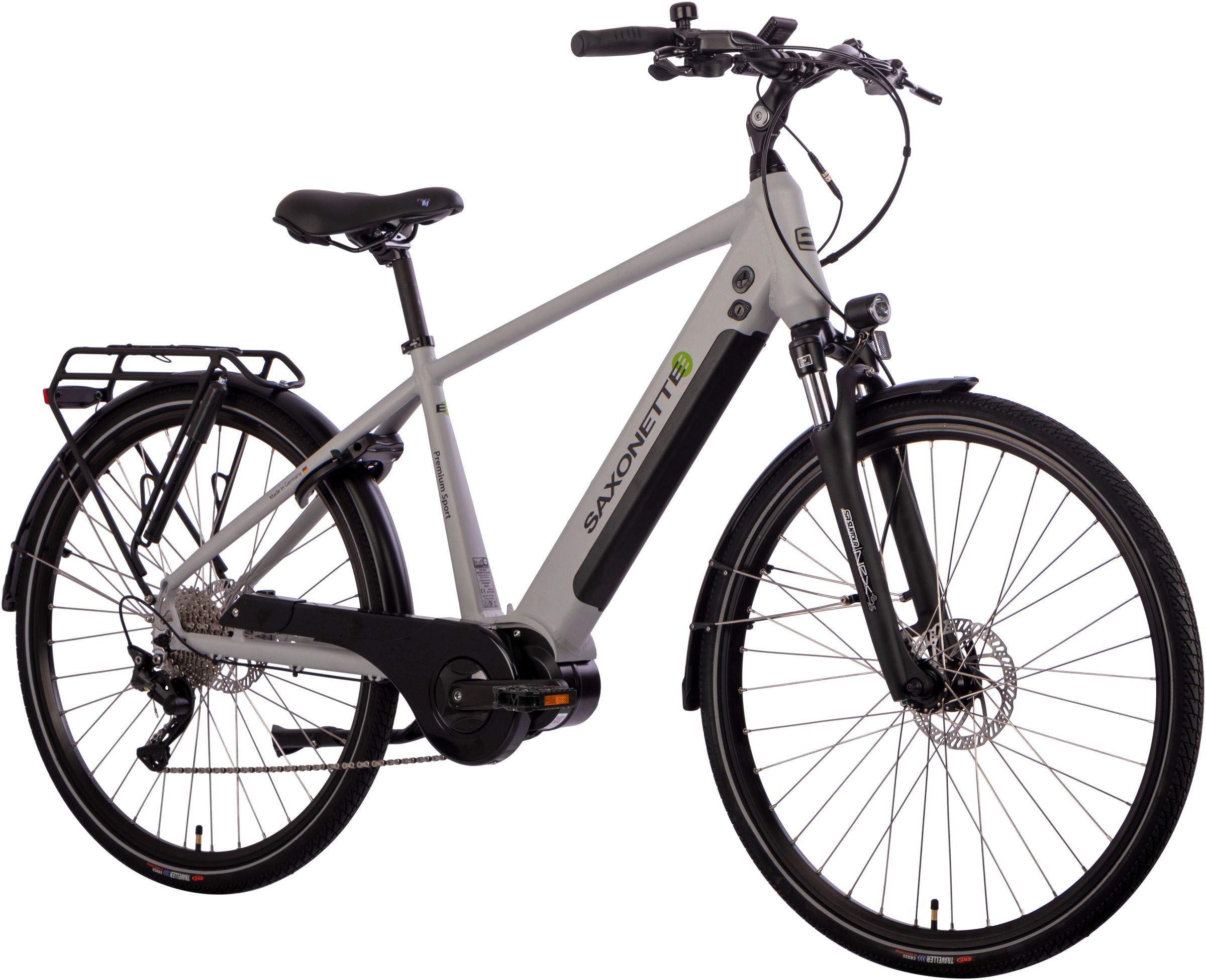 SAXONETTE E-Bike »Premium Sport (Diamant)«, 10 Gang, Mittelmotor 250 W, Pedelec, Elektrofahrrad für Herren