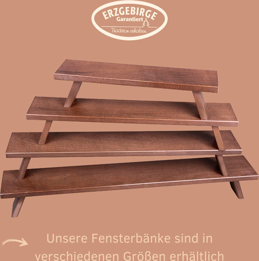 Weigla Schwibbogen-Fensterbank »Weihnachtsdeko«, aus Holz, buche-rustikal, Höhe ca. 11 cm