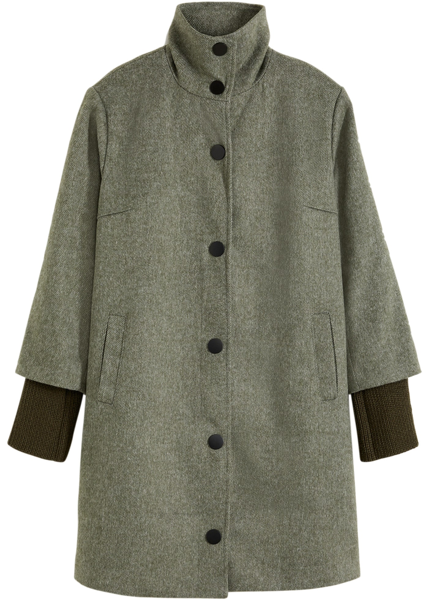 bonprix Kurzmantel »Kurzmantel in Wolloptik« aus Polyester, in A-Linie, mit Stehkragen, in Wolloptik