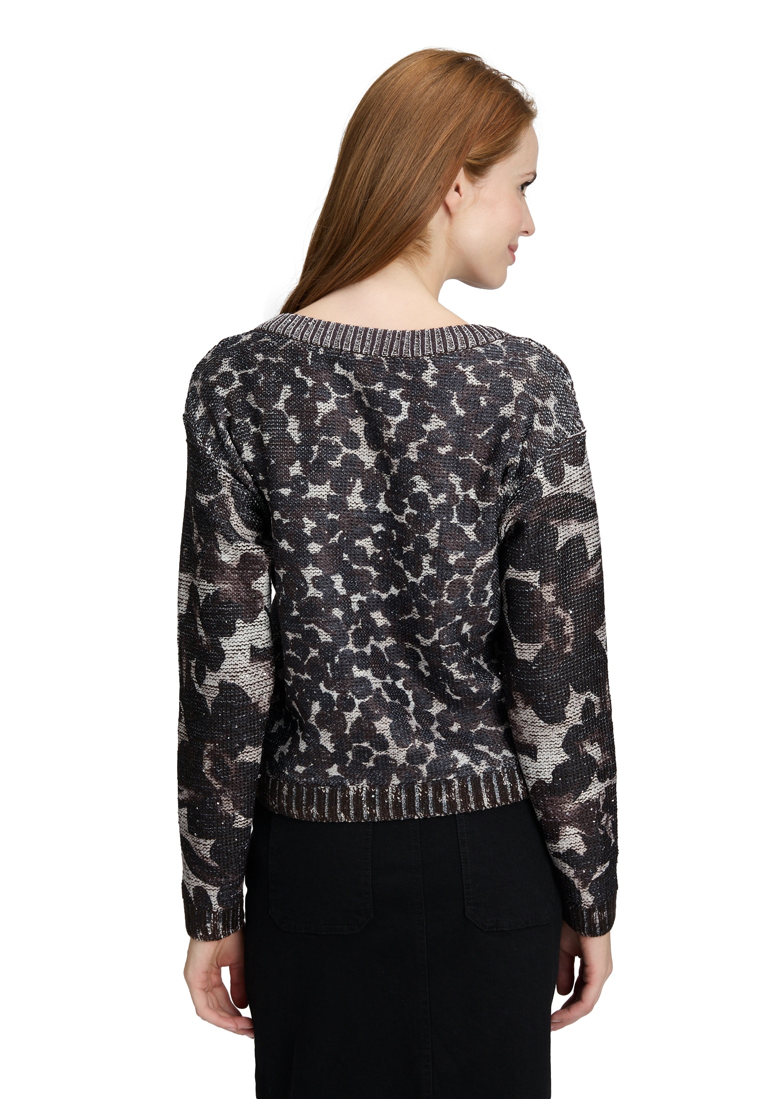 Betty Barclay Strickpullover »Betty Barclay Damen Grobstrick-Pullover mit Pailletten«, (1 tlg.)