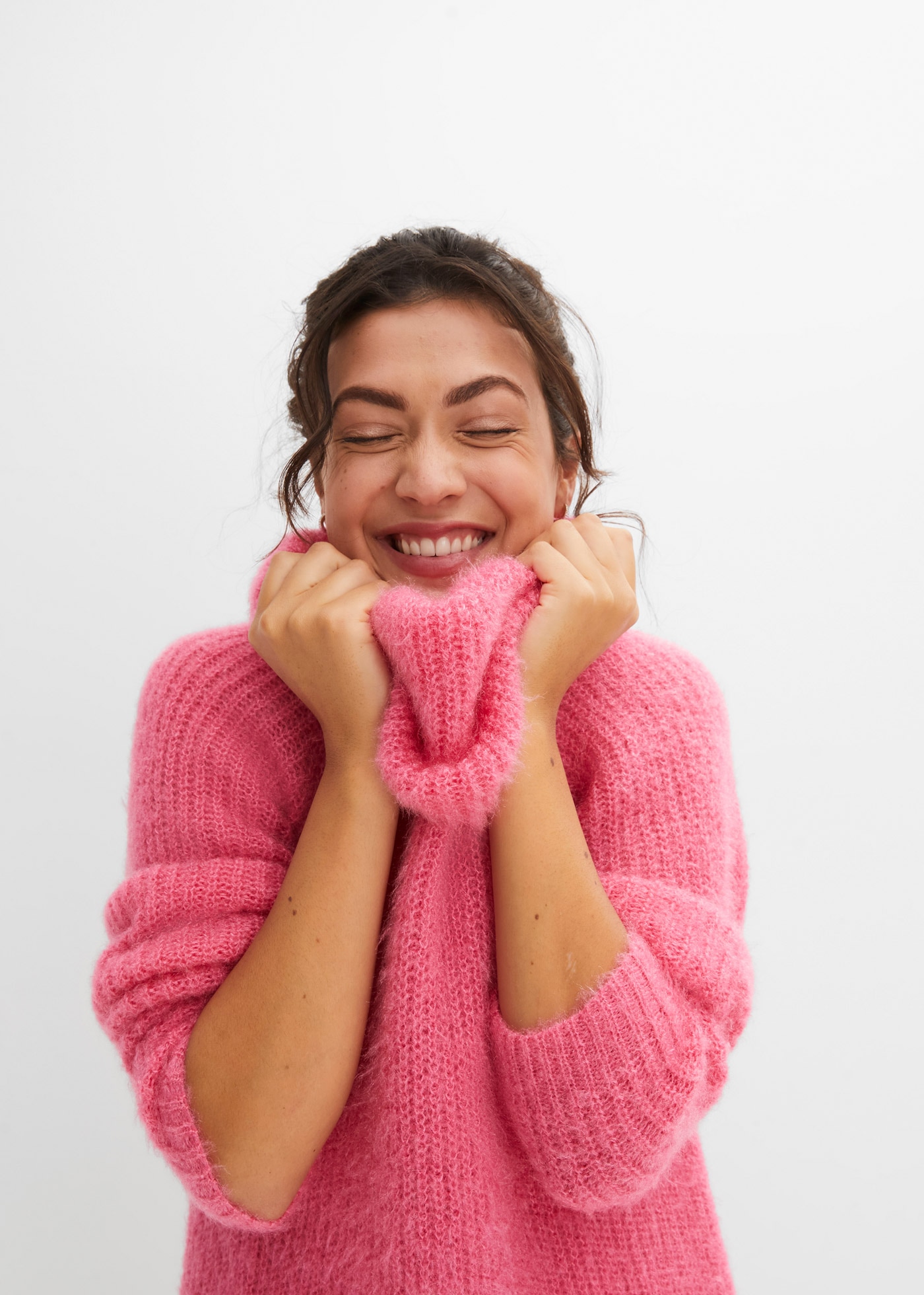 bonprix Rollkragenpullover aus Polyester, mit Rollkragen, lässige Passform