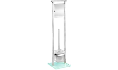 WENKO WC-Garnitur »Debar«, aus Edelstahl-Glas, Stand WC-Garnitur kaufen