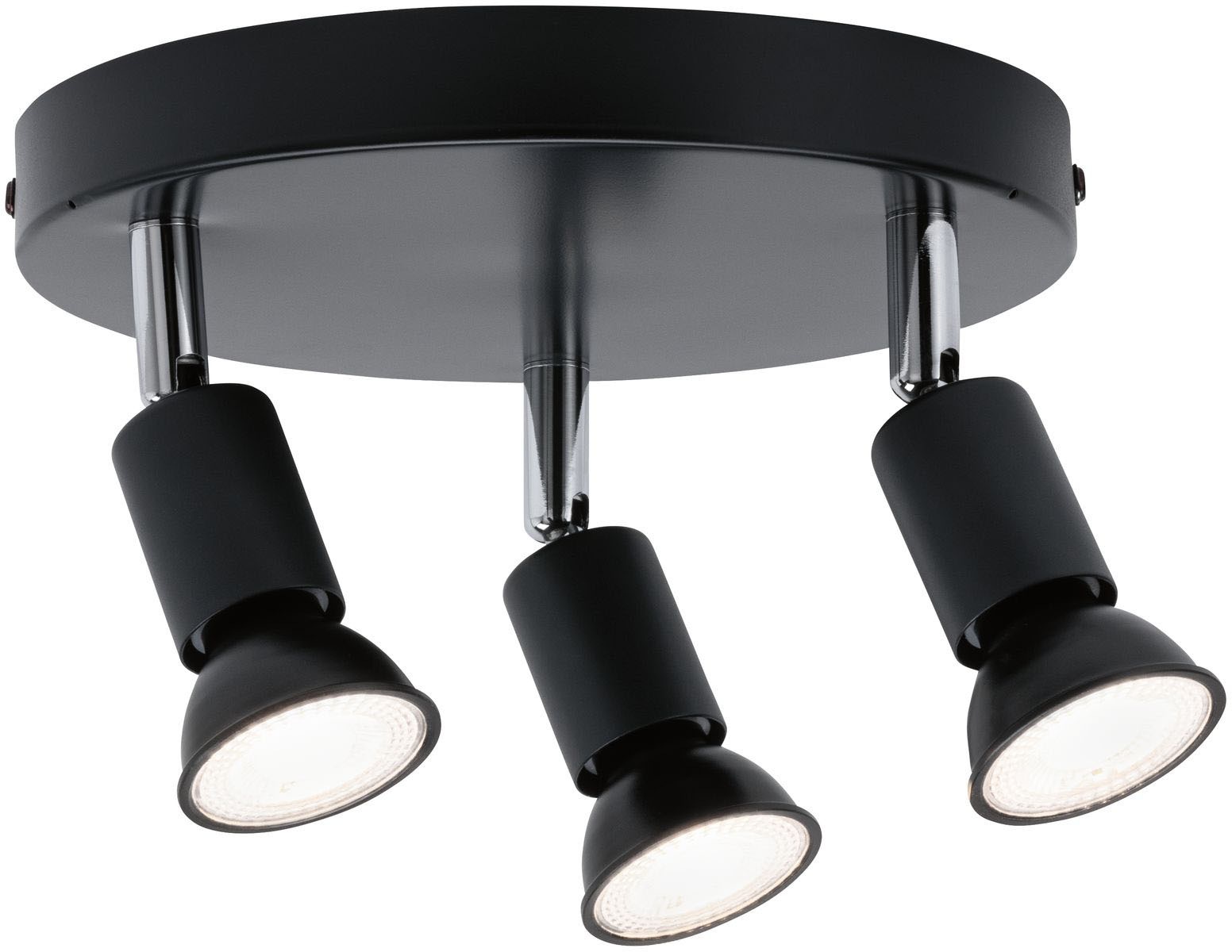 Paulmann Deckenleuchte »Carolina«, 3 flammig, Leuchtmittel GU10 | ohne Leuchtmittel, Spotlight IP44 max. 3x10W Chrom 230V Metall, GU 10