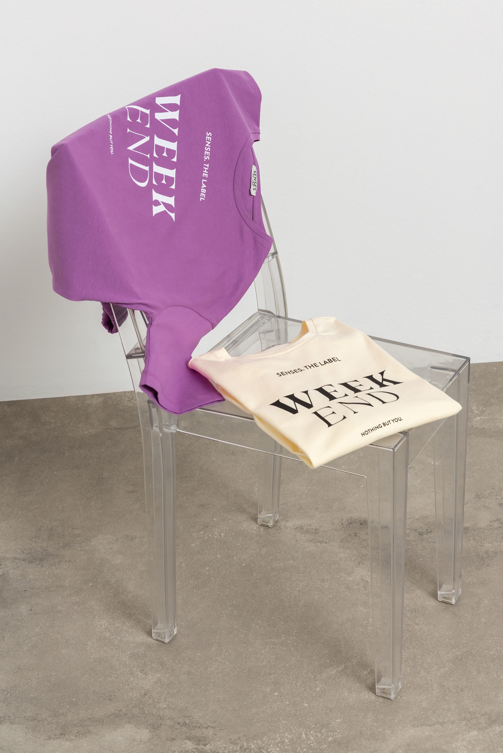 SENSES.THE LABEL Rundhalsshirt mit Bindeband am Saum