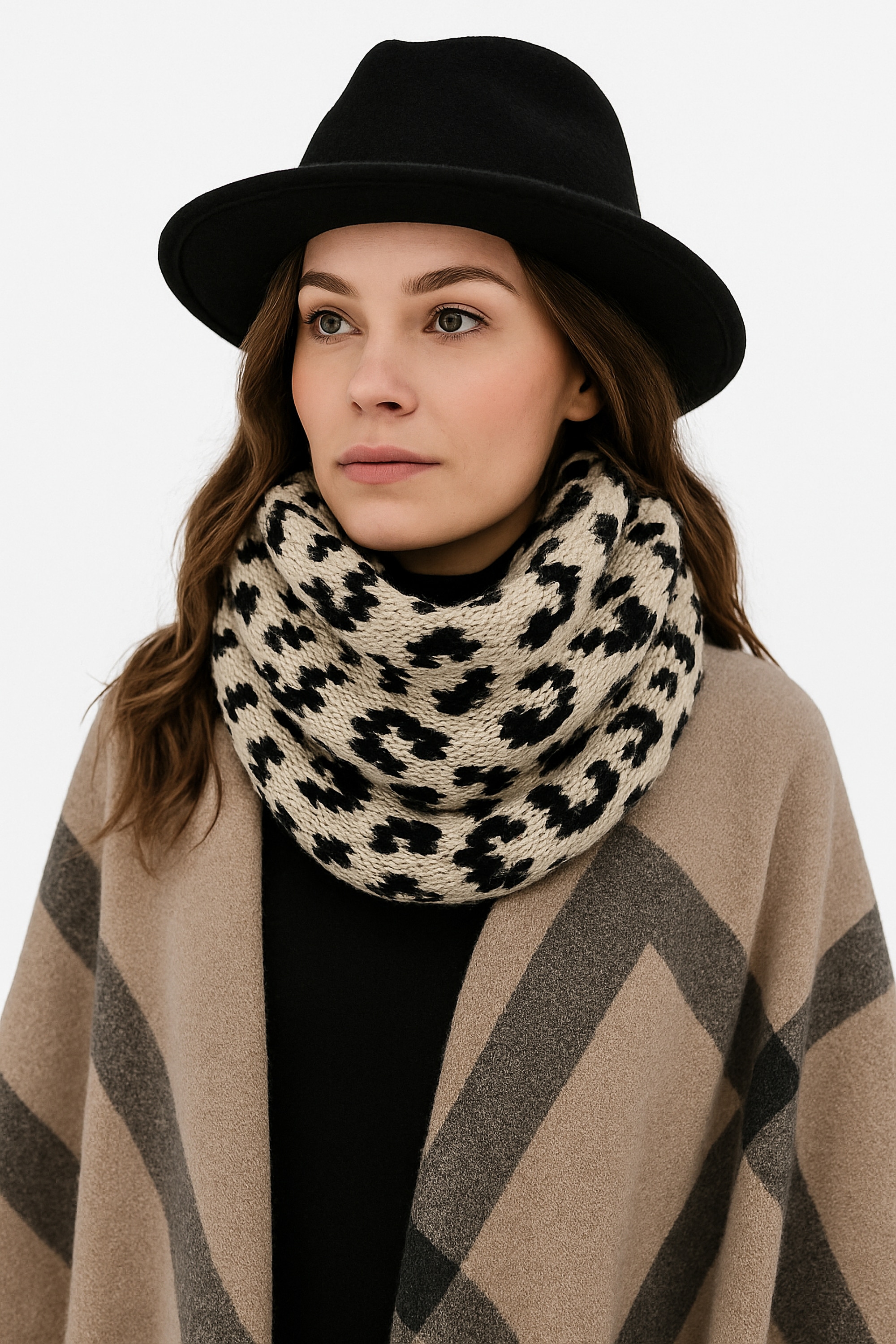 COLLEZIONE ALESSANDRO "Leo Loop" 1 Stk. Loop mit Leoprint