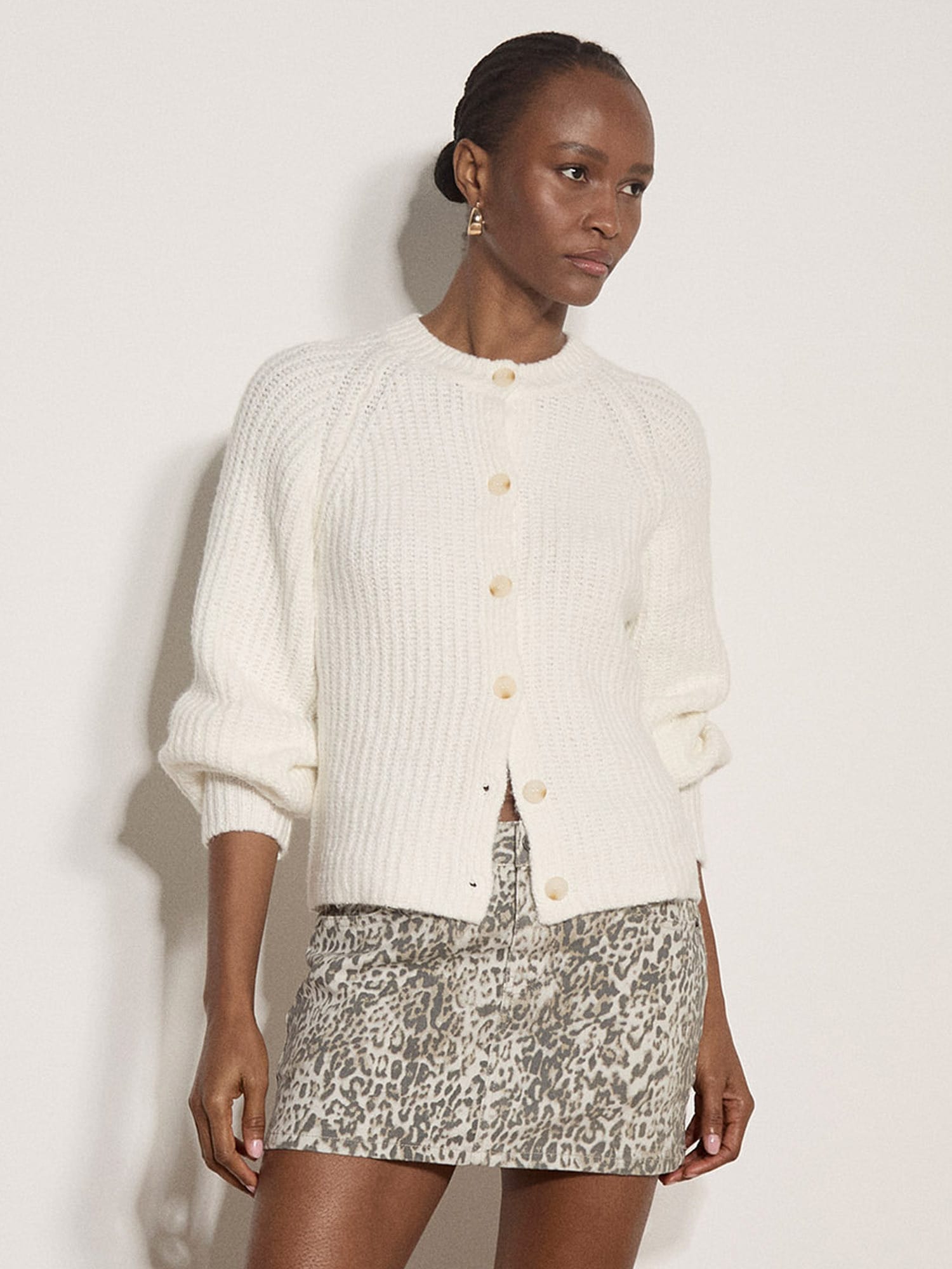 Apricot Cardigan »Ripp-Cardigan« mit Ballonärmeln