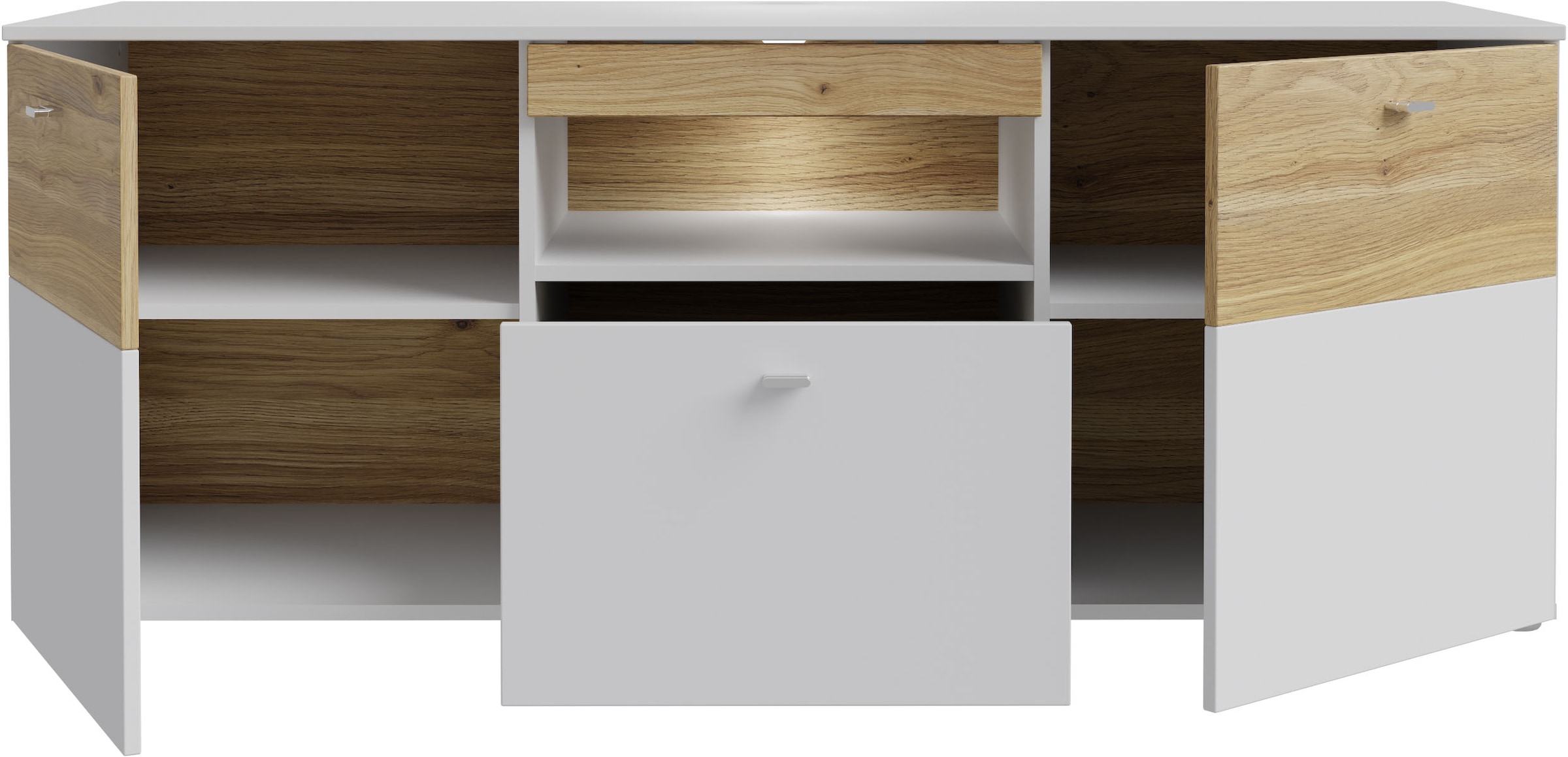 FORTE Lowboard »Como«, TV-Board, LED Beleuchtung, Soft Close, Stauraum, 149,8/59,3/52 cm