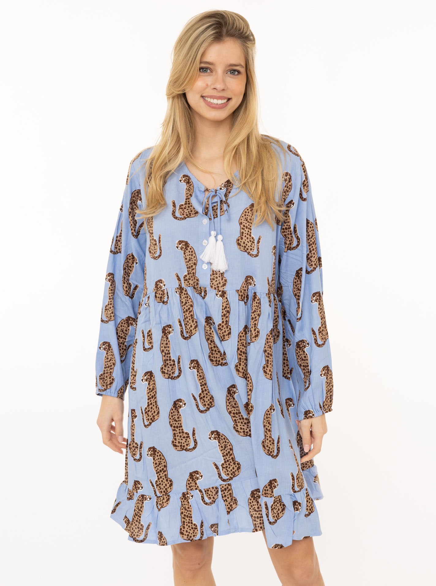 Zwillingsherz Sweatkleid ""Loevely Leopard"" Leopardenmotiv, mit Tassel, la günstig online kaufen